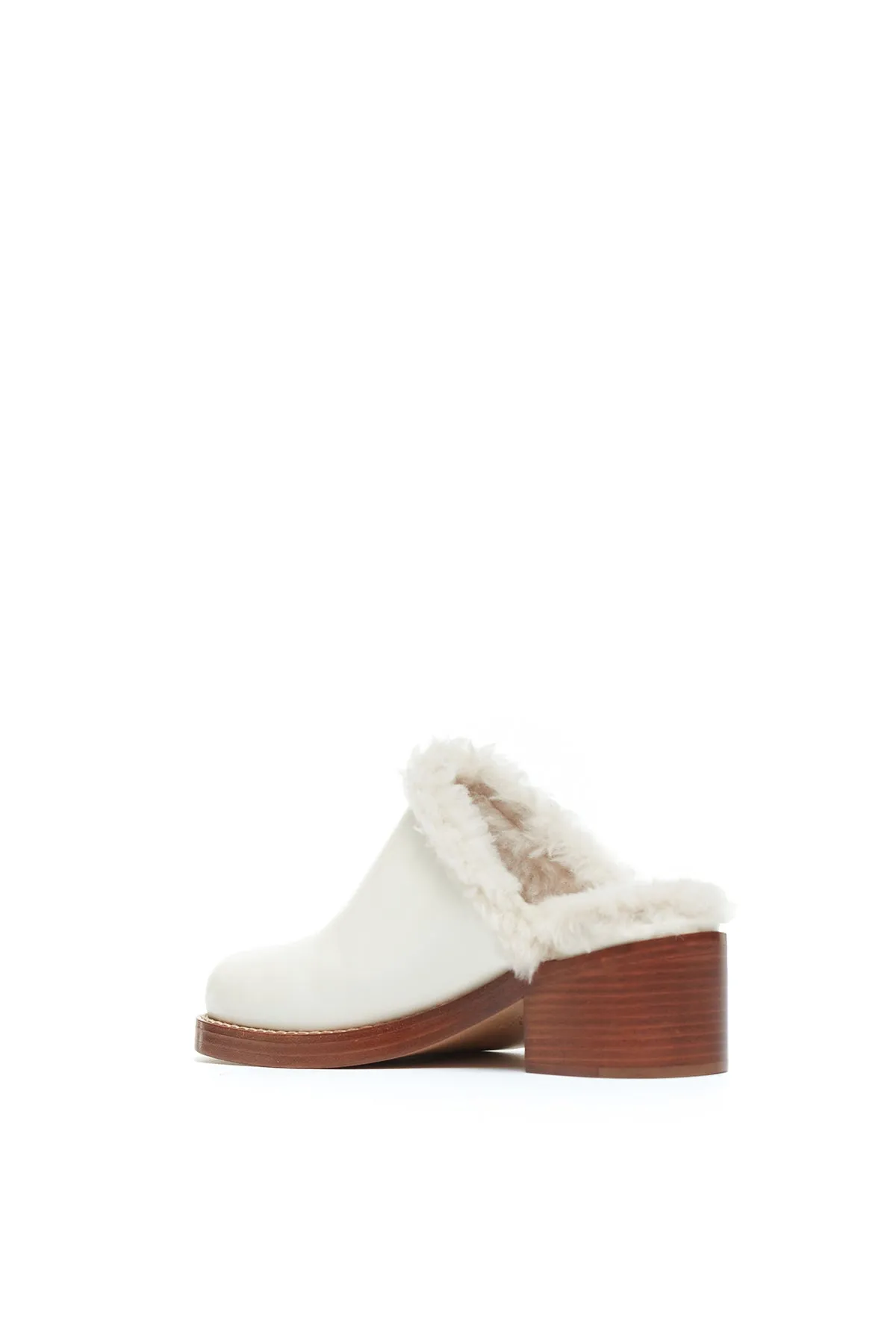 Armin Mules in Cream Leather with Wool Fur sold by Gabriela Hearst product image thumbnail 3