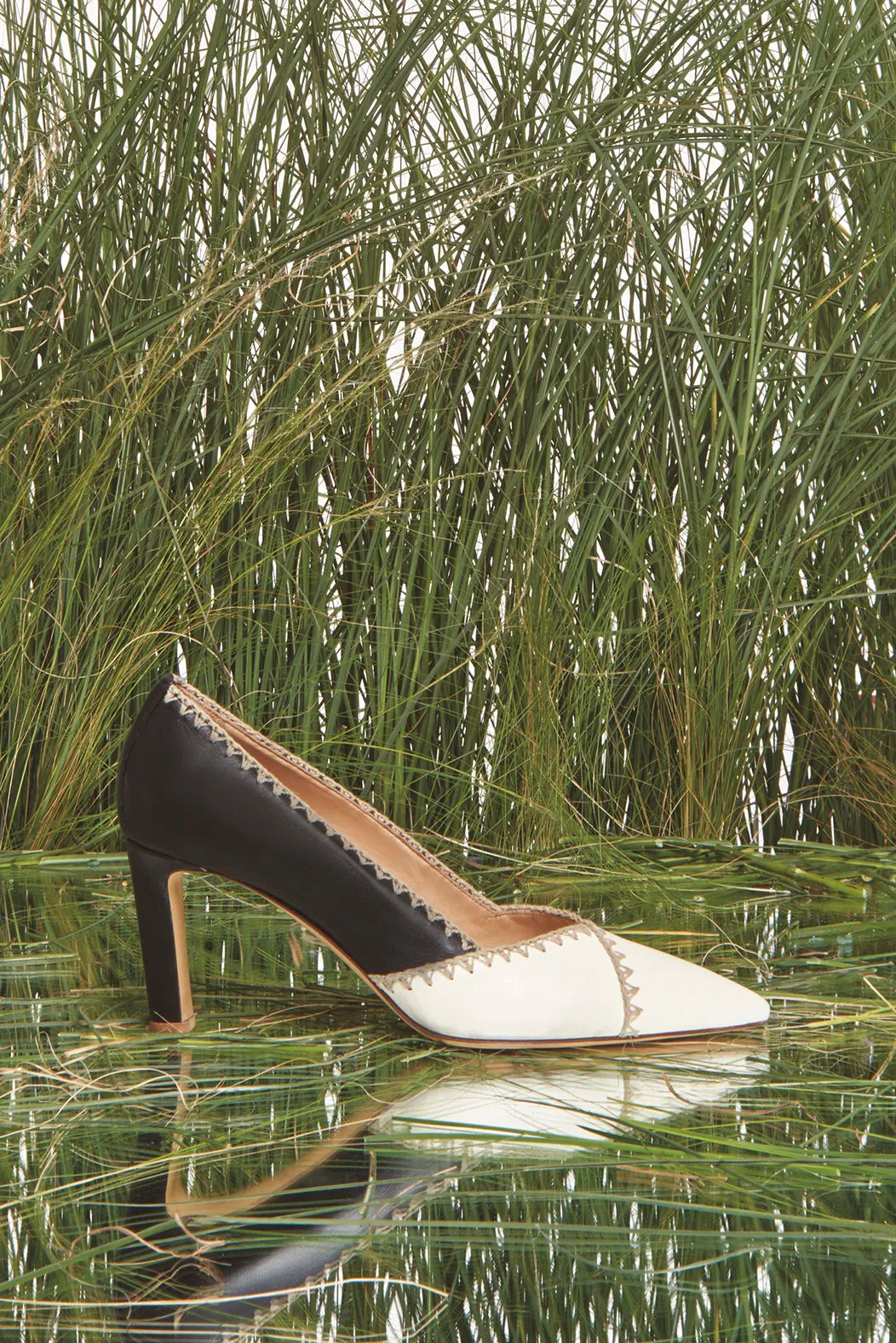 Aster High Heel Pump in Cream Multi Nappa Leather sold by Gabriela Hearst product image thumbnail 5