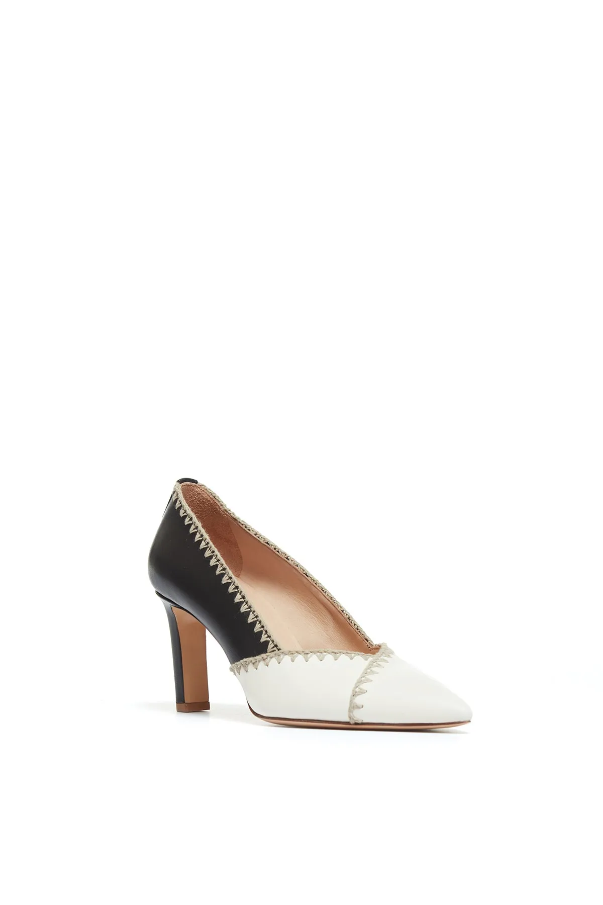 Aster High Heel Pump in Cream Multi Nappa Leather sold by Gabriela Hearst product image thumbnail 2
