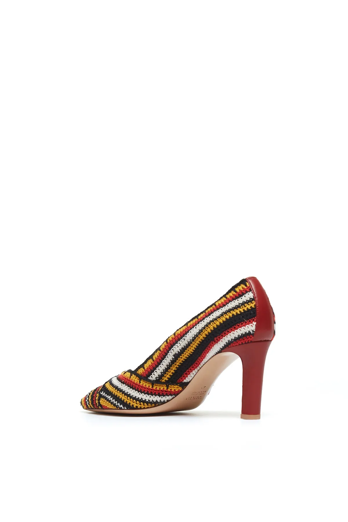 Azalea High Heel Crochet Pump in Rust Multi Nappa Leather sold by Gabriela Hearst product image thumbnail 3