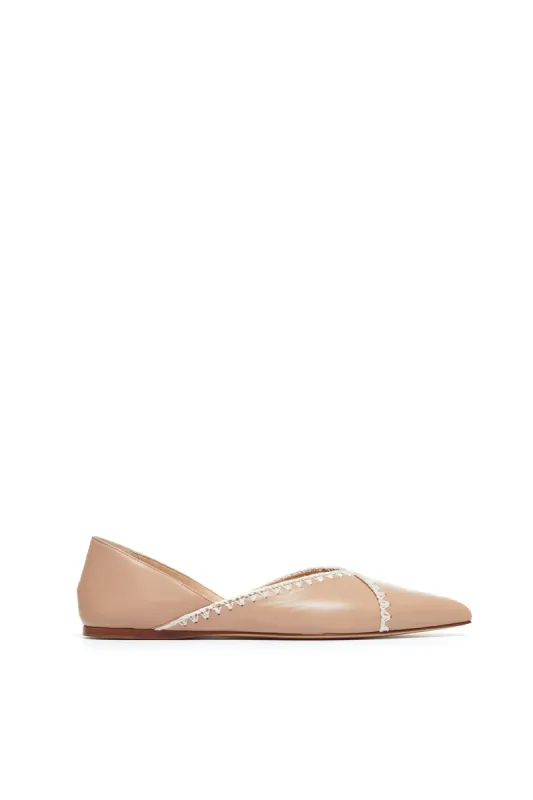 Avner Flat Shoe in Camel Nappa Leather sold by Gabriela Hearst