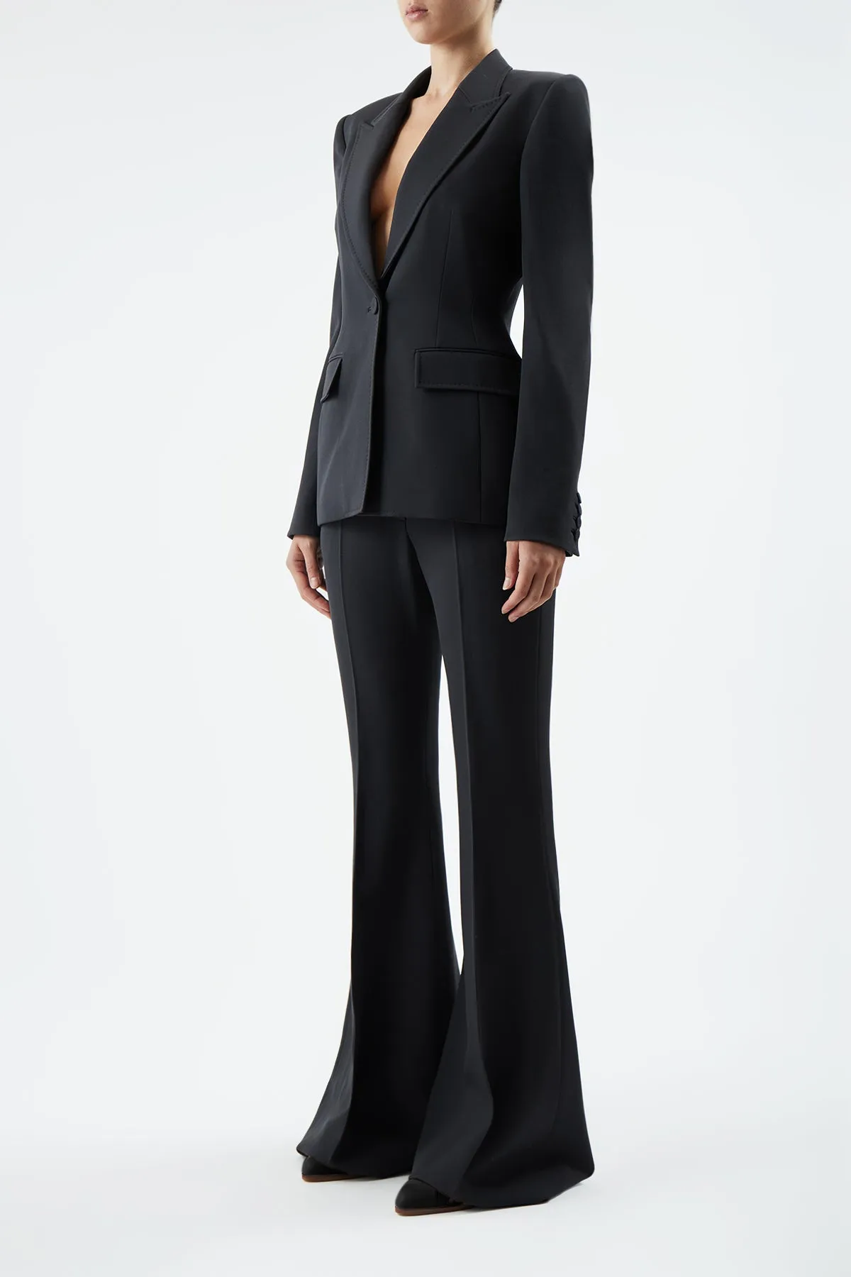 Bertha Blazer in Charcoal Sportswear Wool sold by Gabriela Hearst product image thumbnail 3