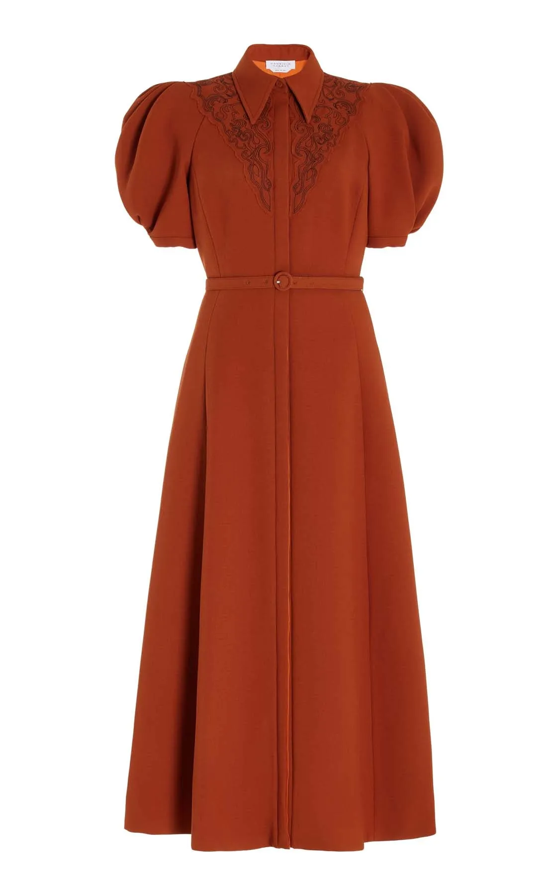 Billy Dress in Red Clay Double-Face Wool Crepe sold by Gabriela Hearst