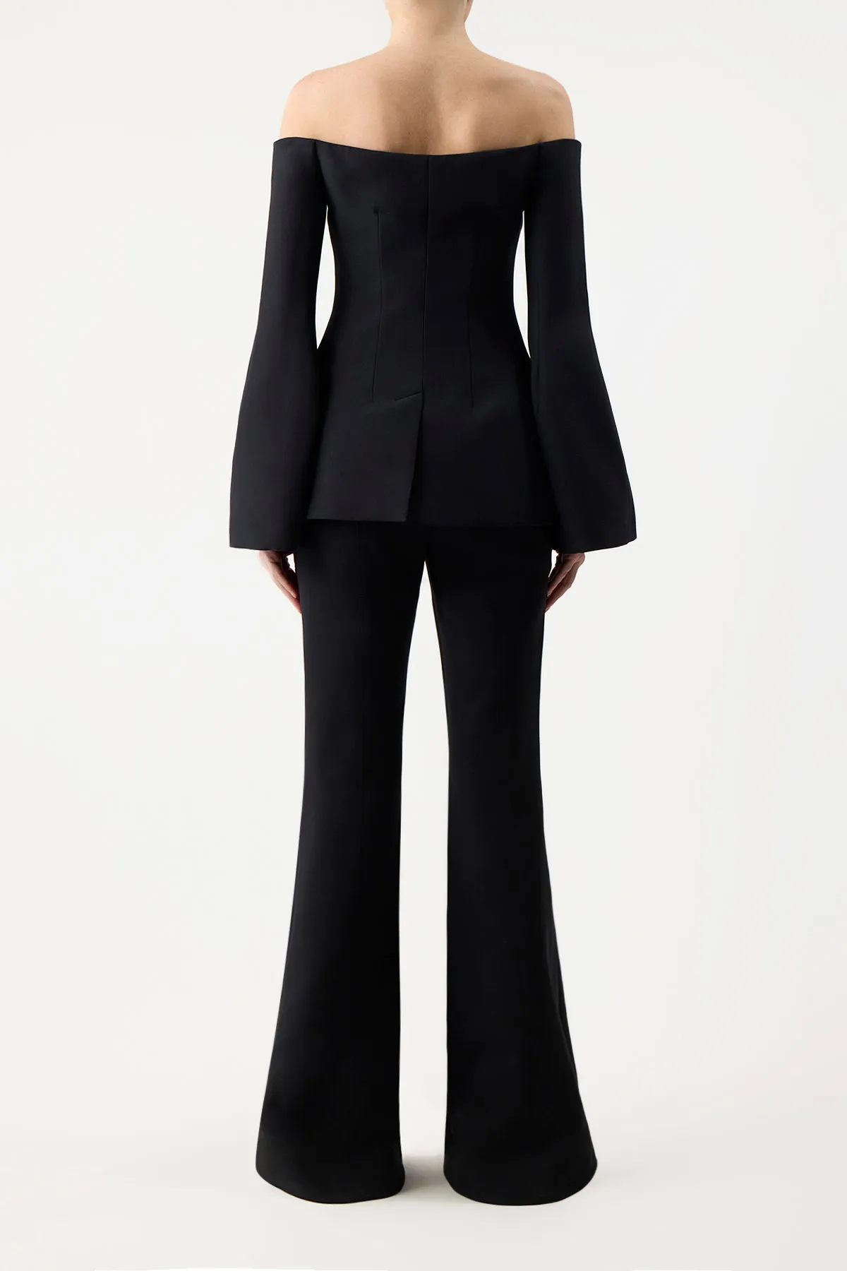 Ambrose Jacket in Black Wool Silk Cady sold by Gabriela Hearst product image thumbnail 4