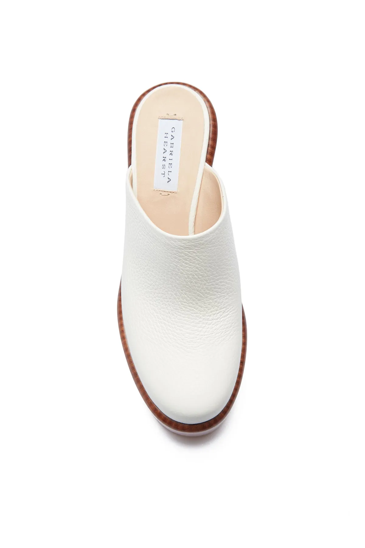 Anactoria Platform Mule in Cream Textured Leather sold by Gabriela Hearst product image thumbnail 4