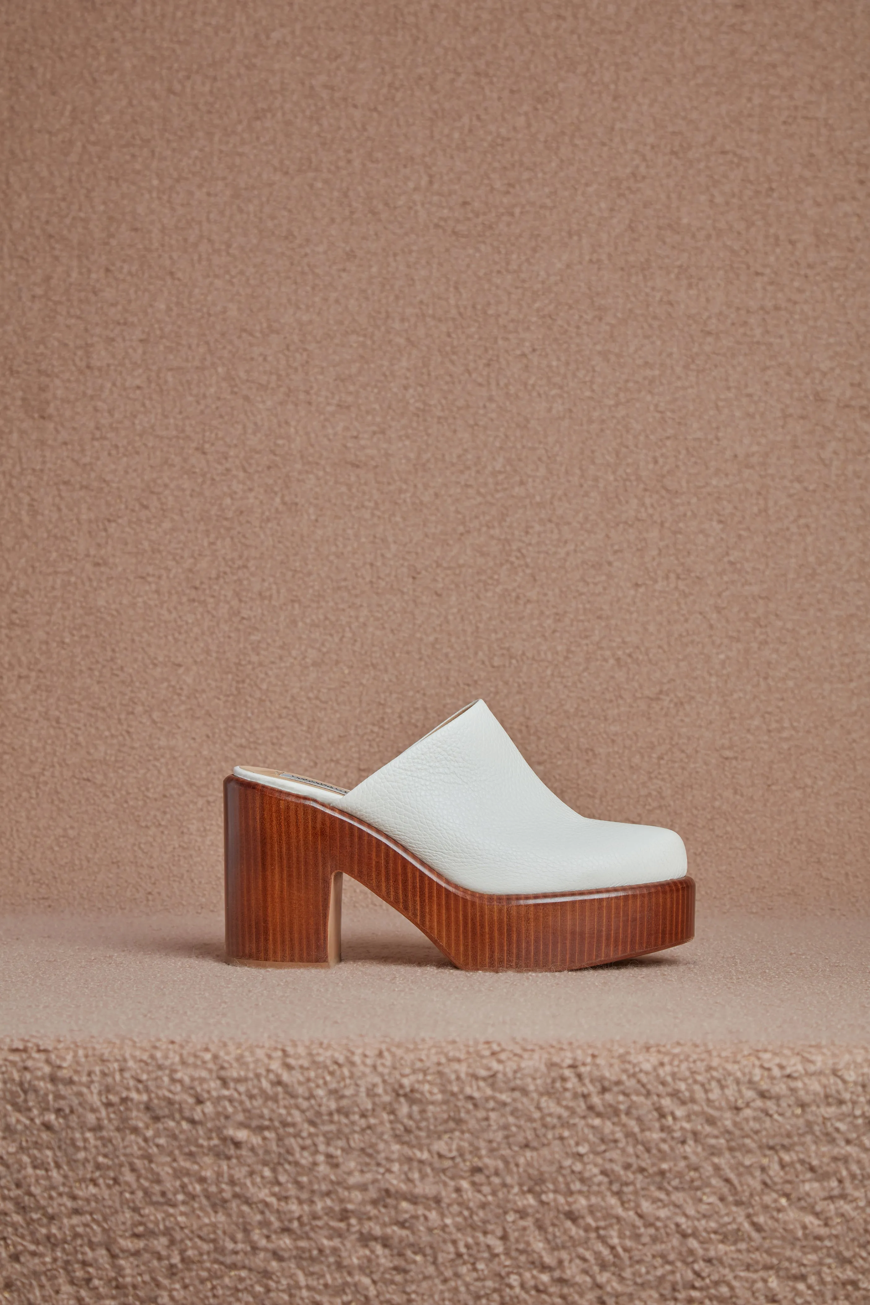 Anactoria Platform Mule in Cream Textured Leather sold by Gabriela Hearst product image thumbnail 5