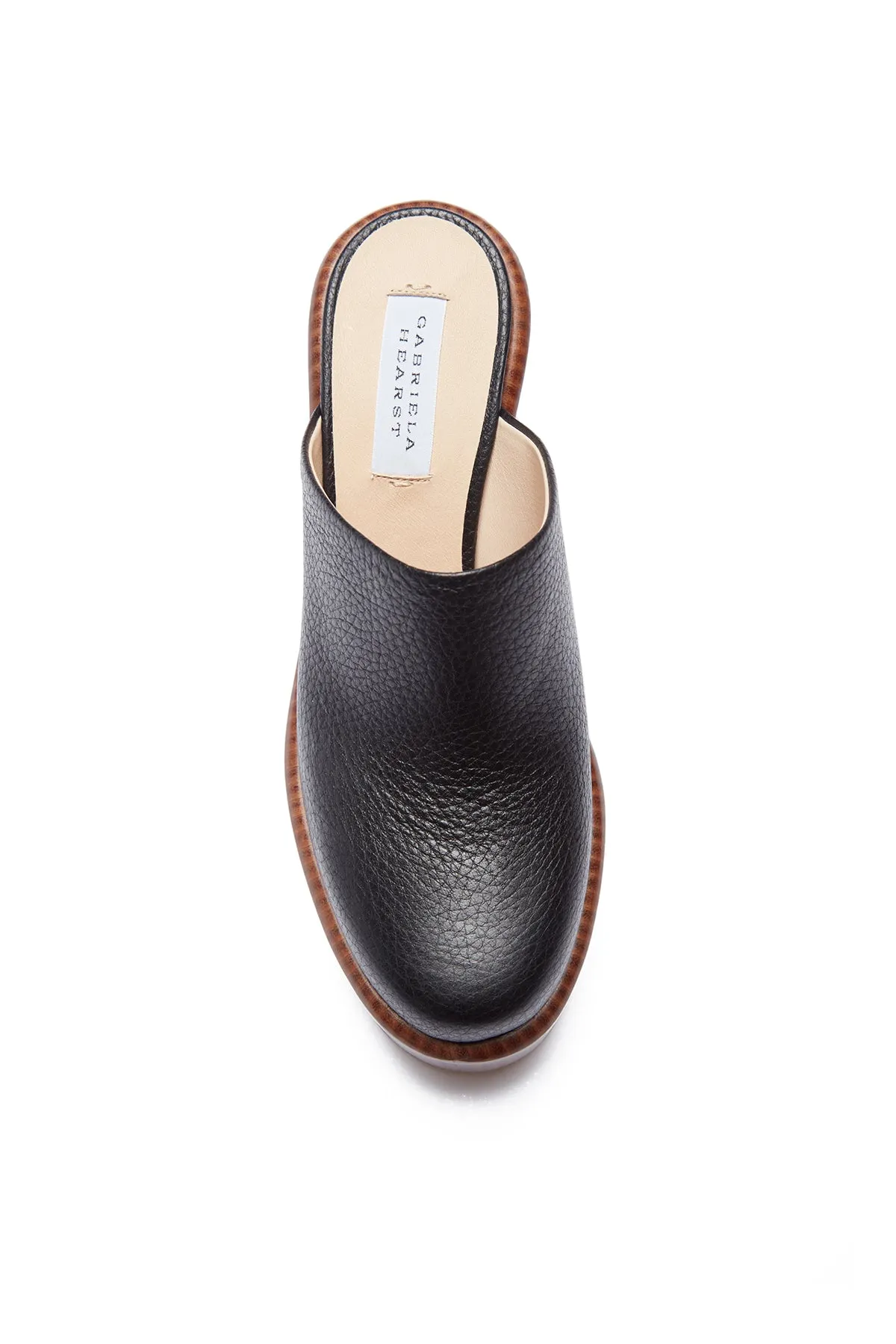 Anactoria Platform Mule in Black Textured Leather sold by Gabriela Hearst product image thumbnail 4