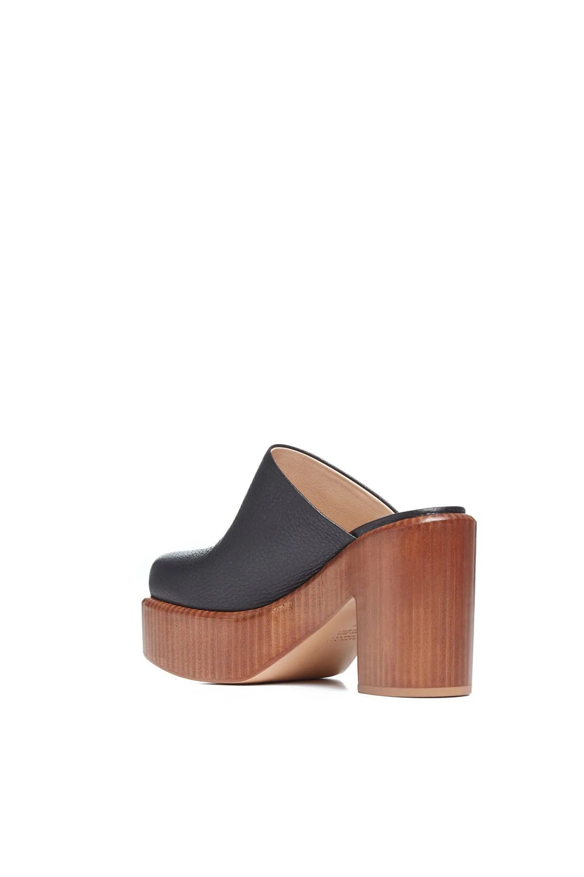 Anactoria Platform Mule in Black Textured Leather sold by Gabriela Hearst product image thumbnail 3