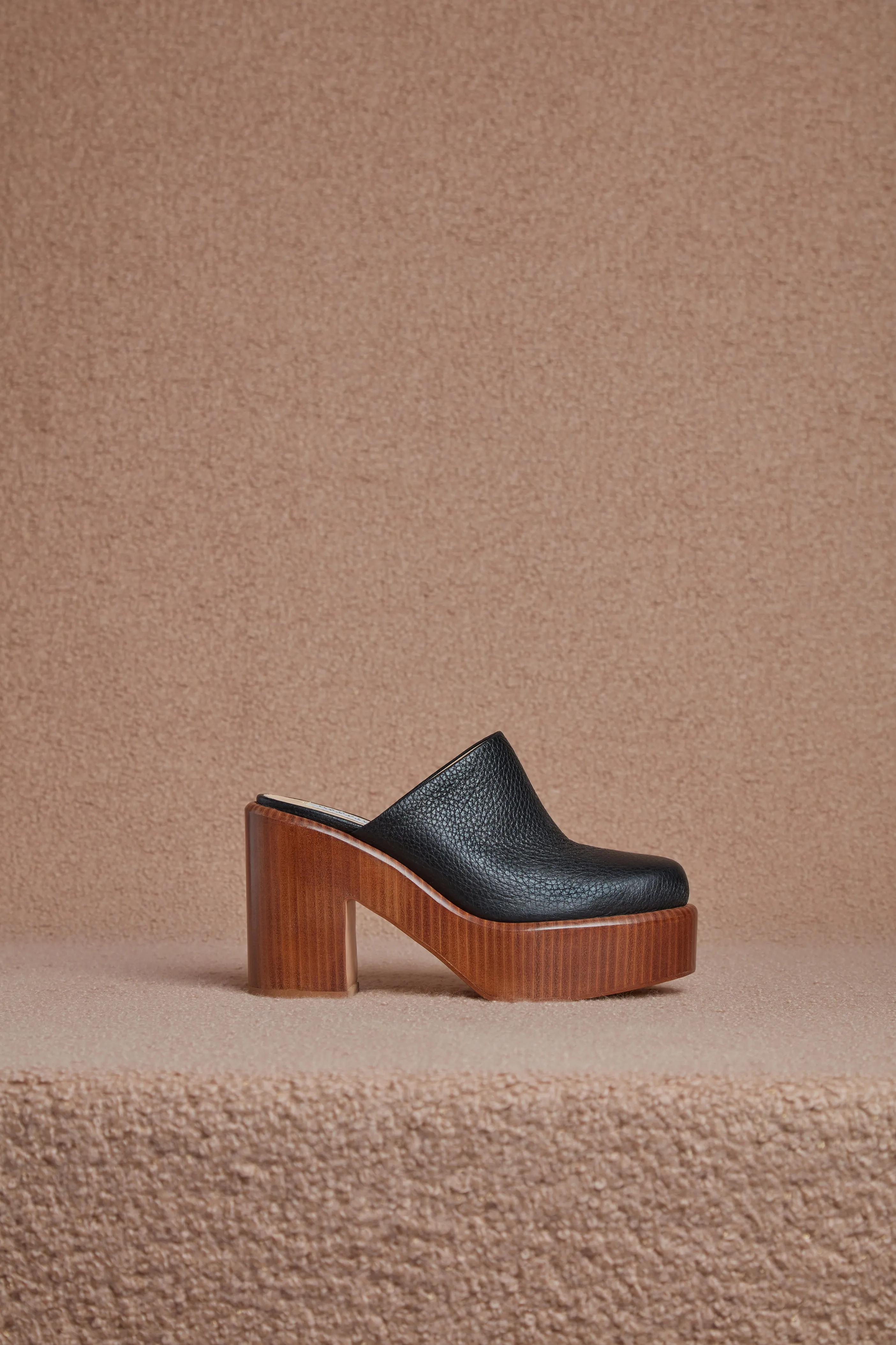 Anactoria Platform Mule in Black Textured Leather sold by Gabriela Hearst product image thumbnail 5