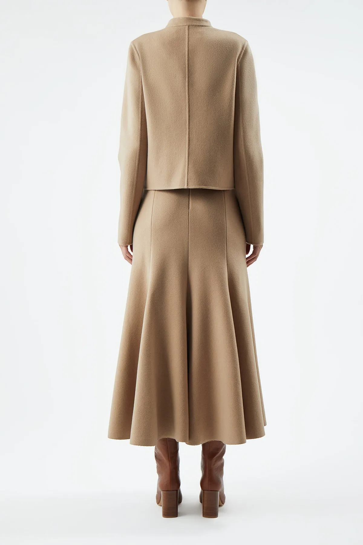 Amy Skirt in Camel Recycled Cashmere sold by Gabriela Hearst product image thumbnail 5