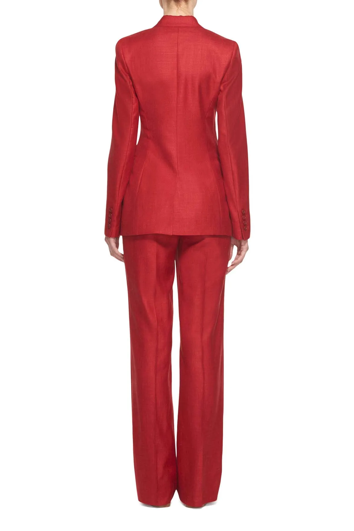 Angela Blazer in Red Silk Wool with Linen sold by Gabriela Hearst product image thumbnail 5