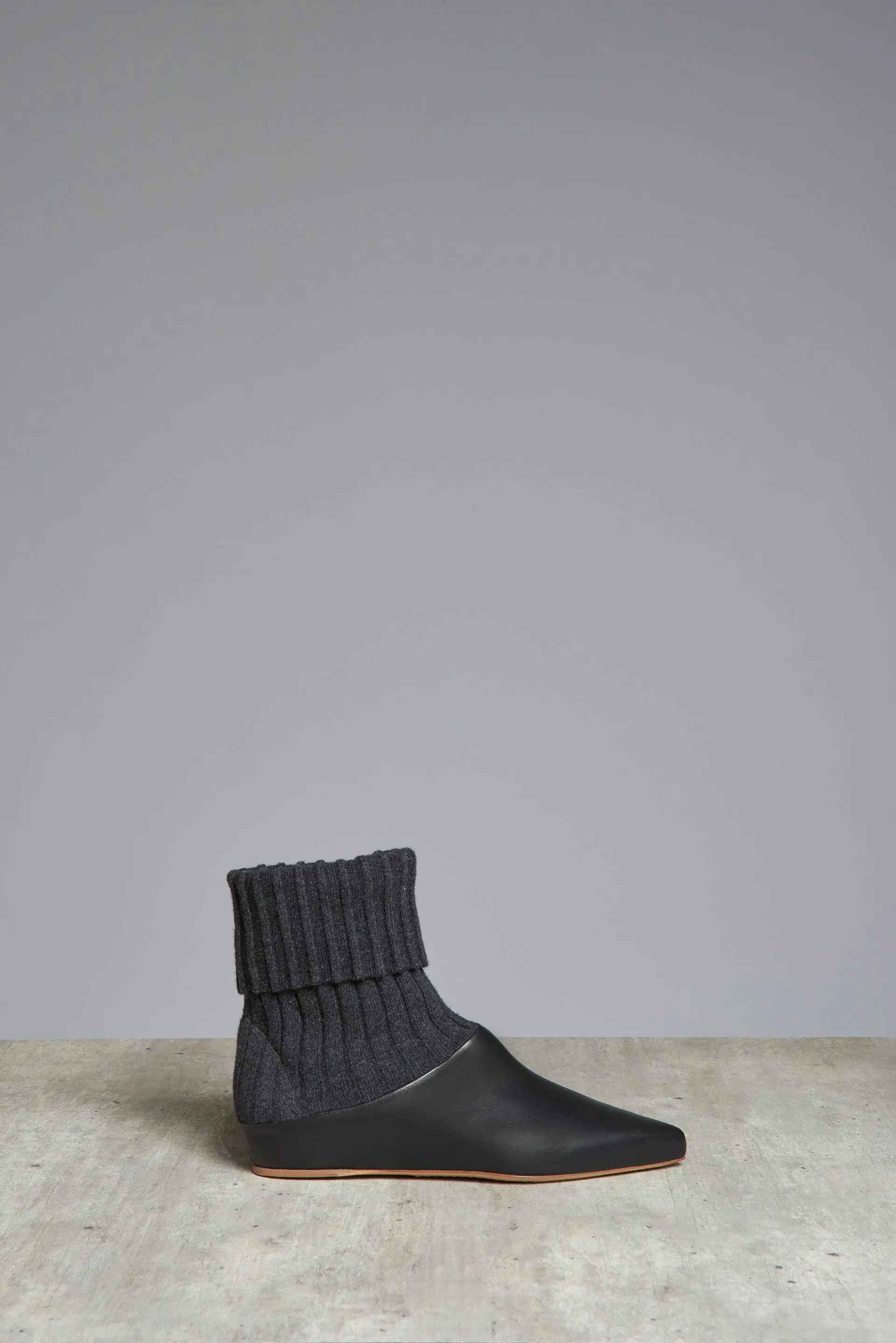 Rocia Ankle Boot in Black Cashmere & Leather sold by Gabriela Hearst product image thumbnail 4
