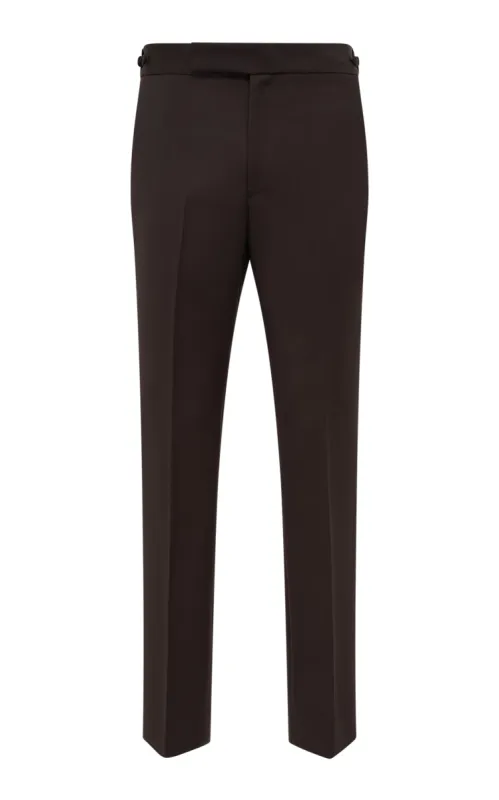 Sebastian Pant in Chocolate Sportswear Wool sold by Gabriela Hearst