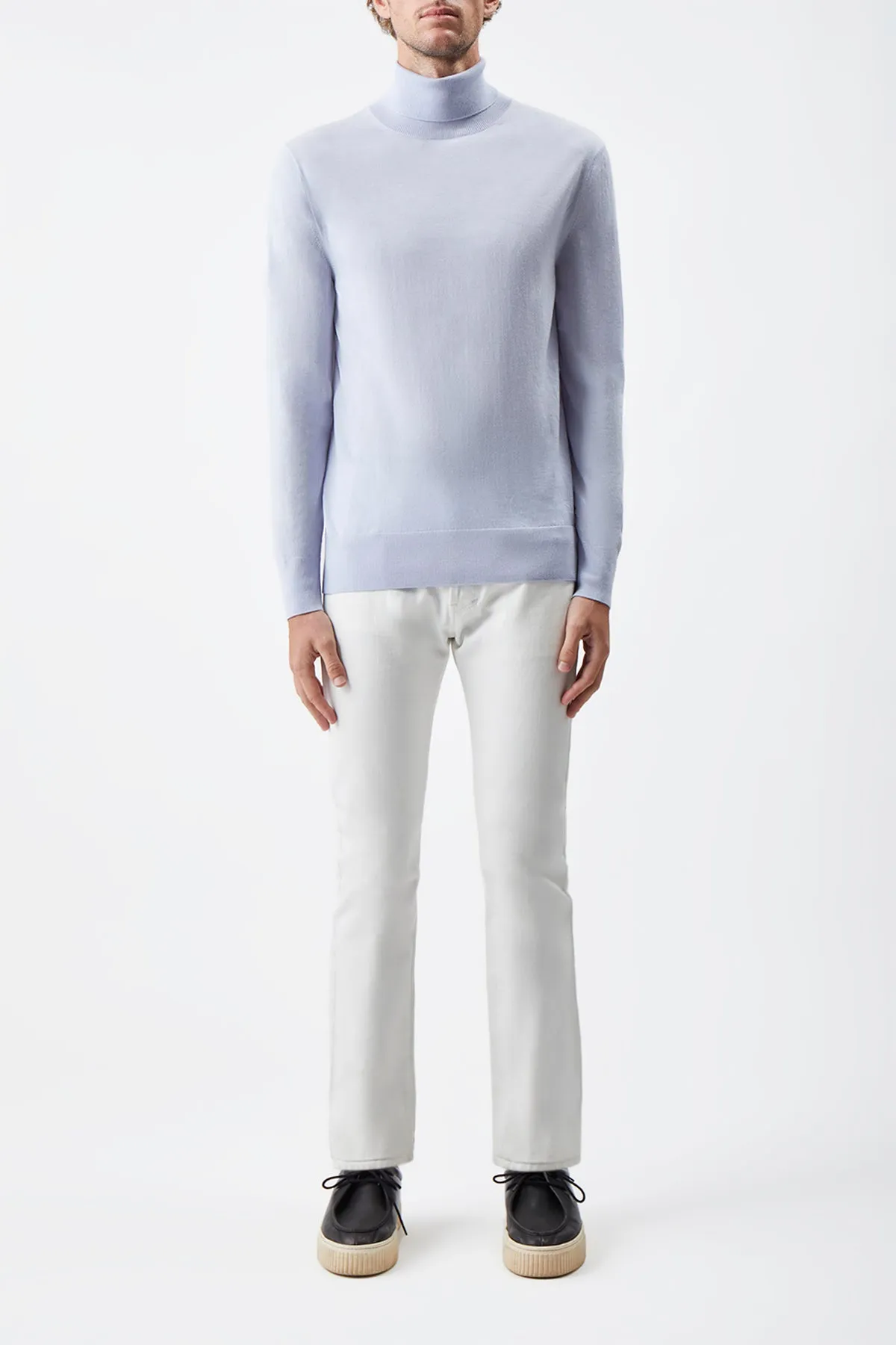 Jermaine Knit Turtleneck in Halogen Blue Merino Wool sold by Gabriela Hearst product image thumbnail 2