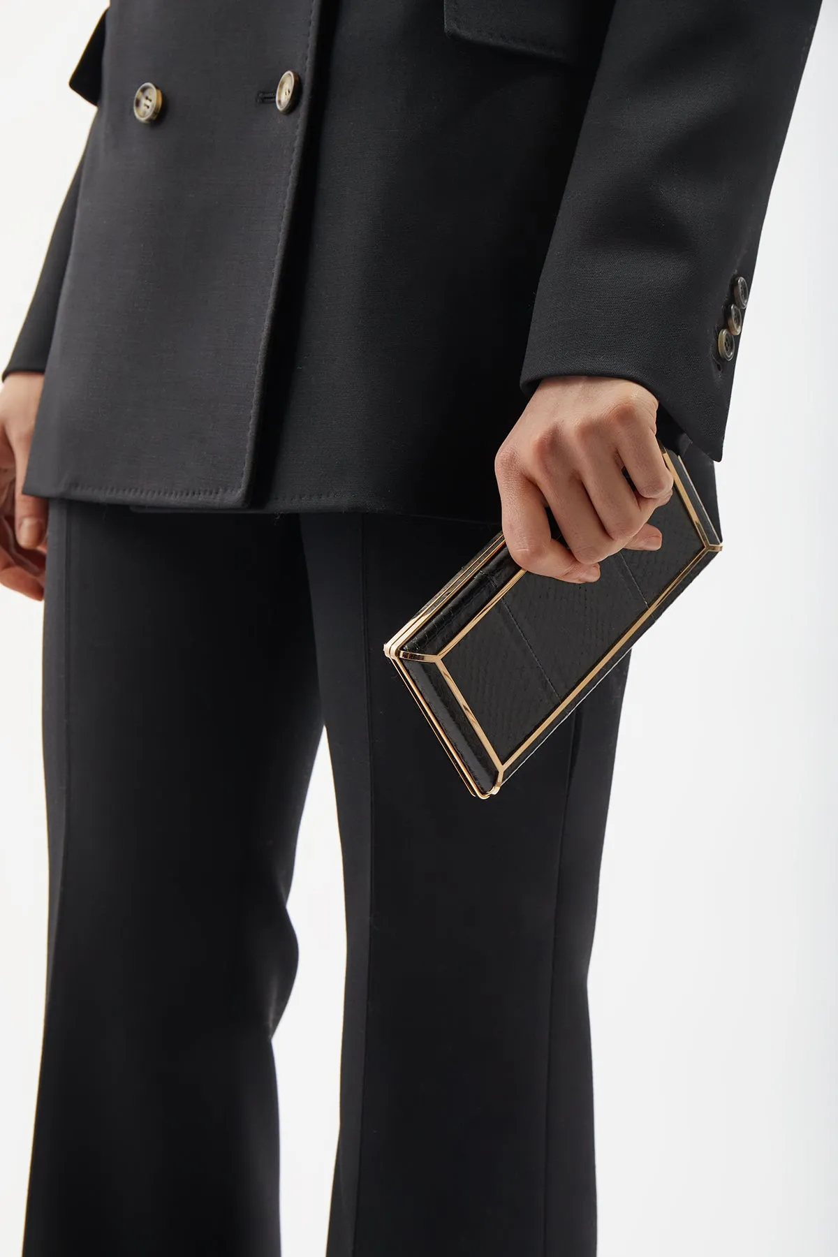 Callas Clutch in Black Snakeskin sold by Gabriela Hearst product image thumbnail 4