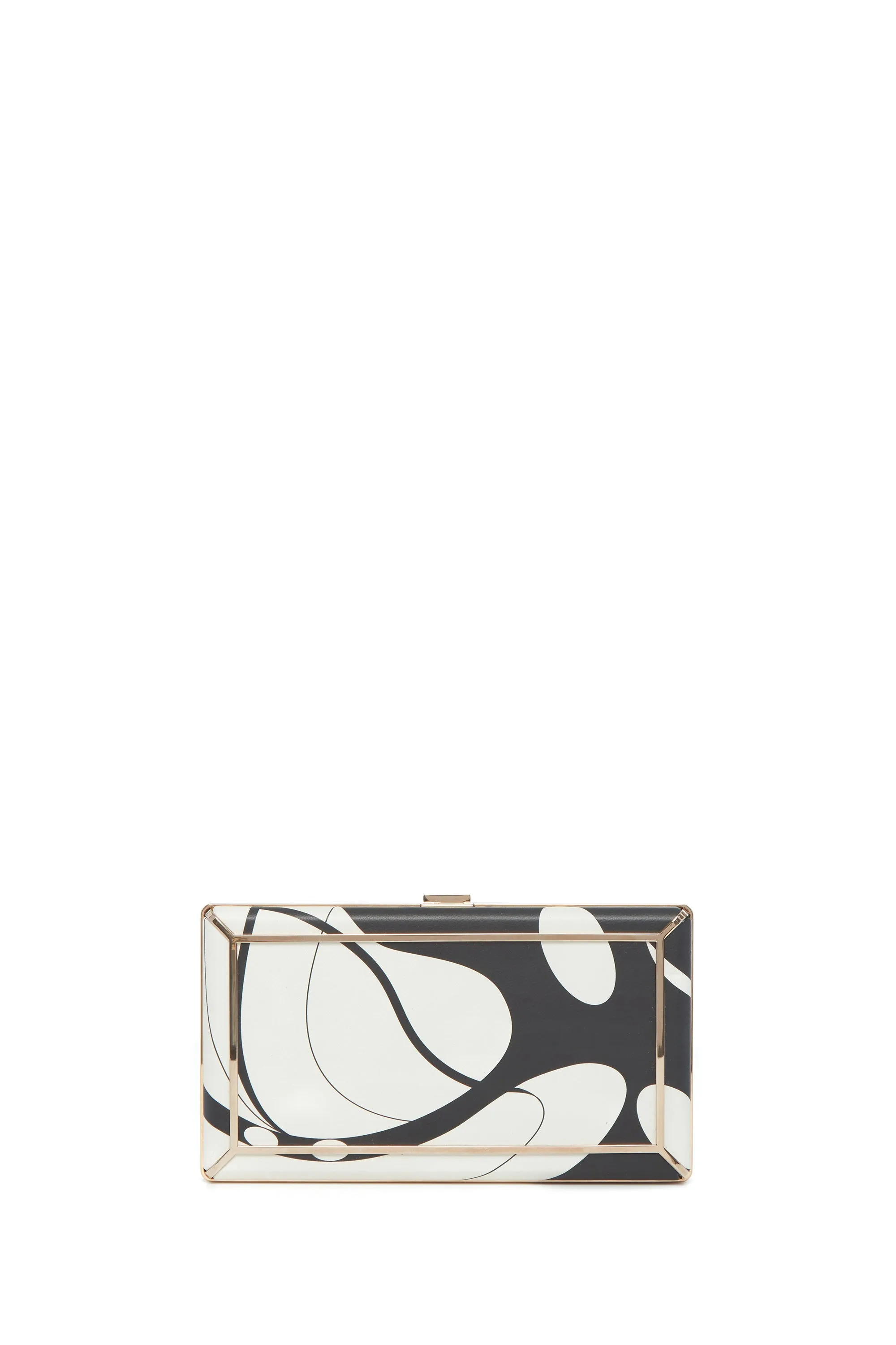 Callas Clutch in Black & Ivory Nappa Leather sold by Gabriela Hearst