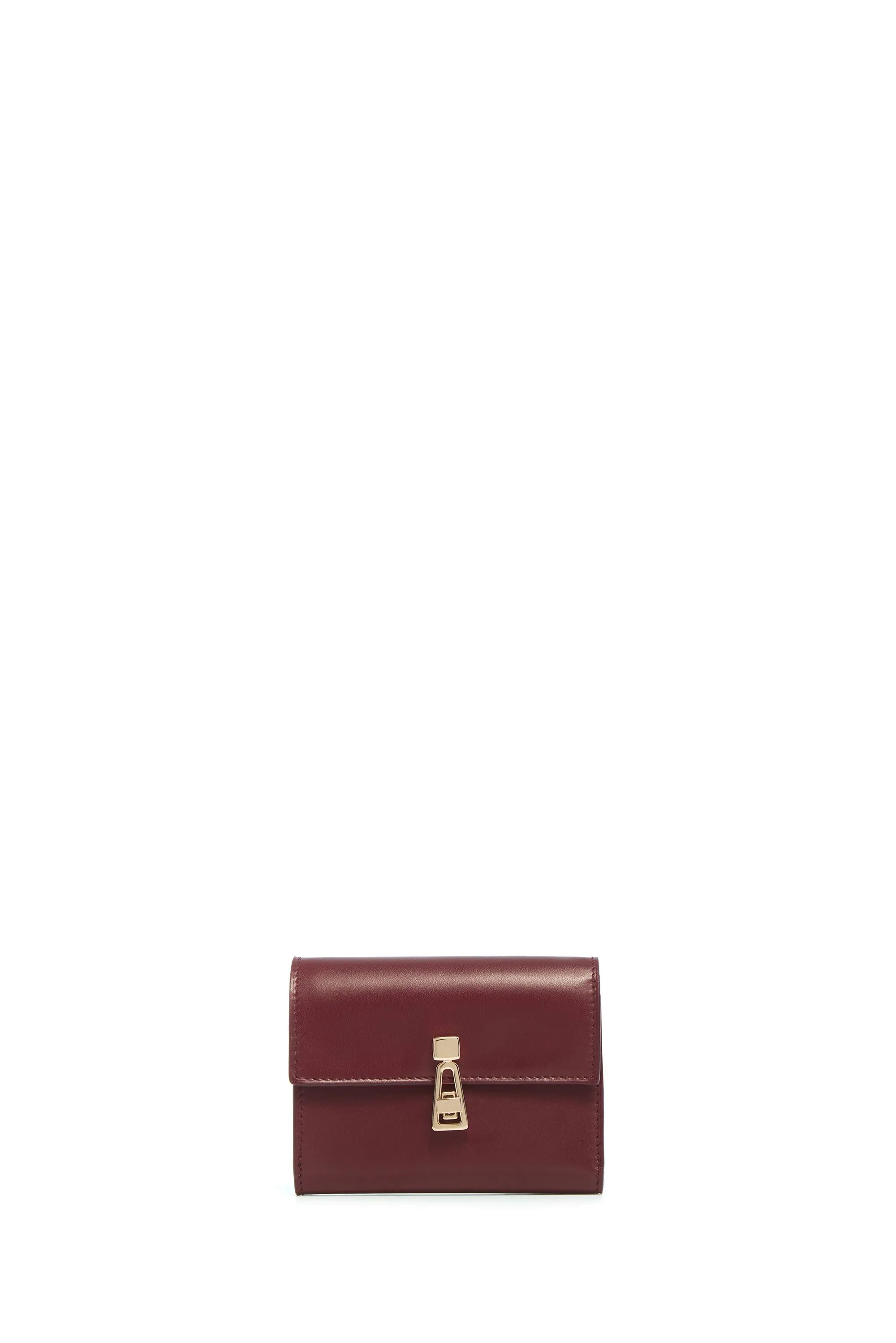 Compact Flat Wallet in Bordeaux & Pink Leather sold by Gabriela Hearst