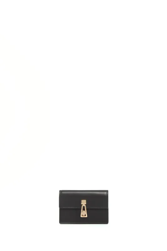 Concertina Card Wallet in Black Leather sold by Gabriela Hearst