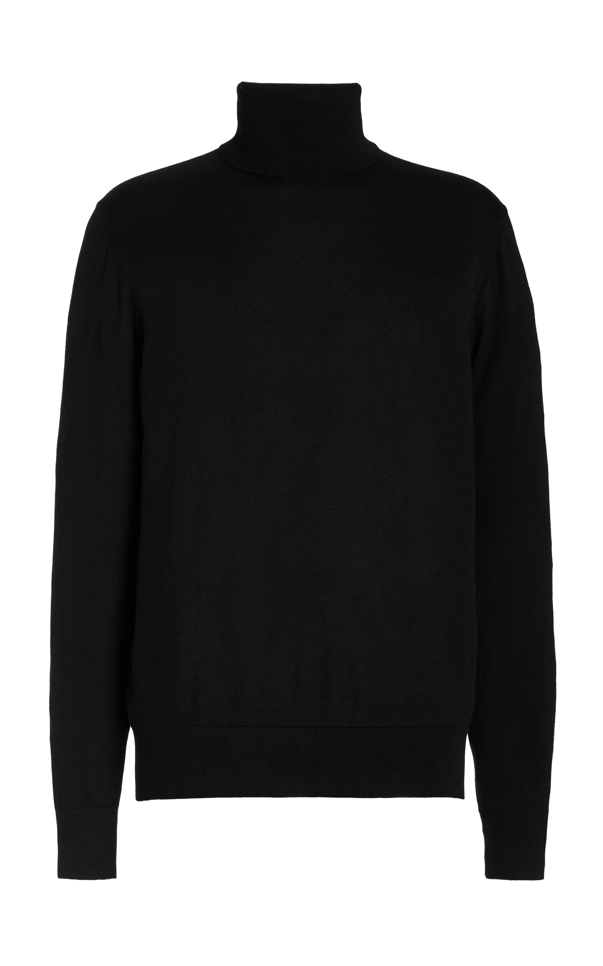 Jermaine Knit Turtleneck in Black Merino Wool sold by Gabriela Hearst