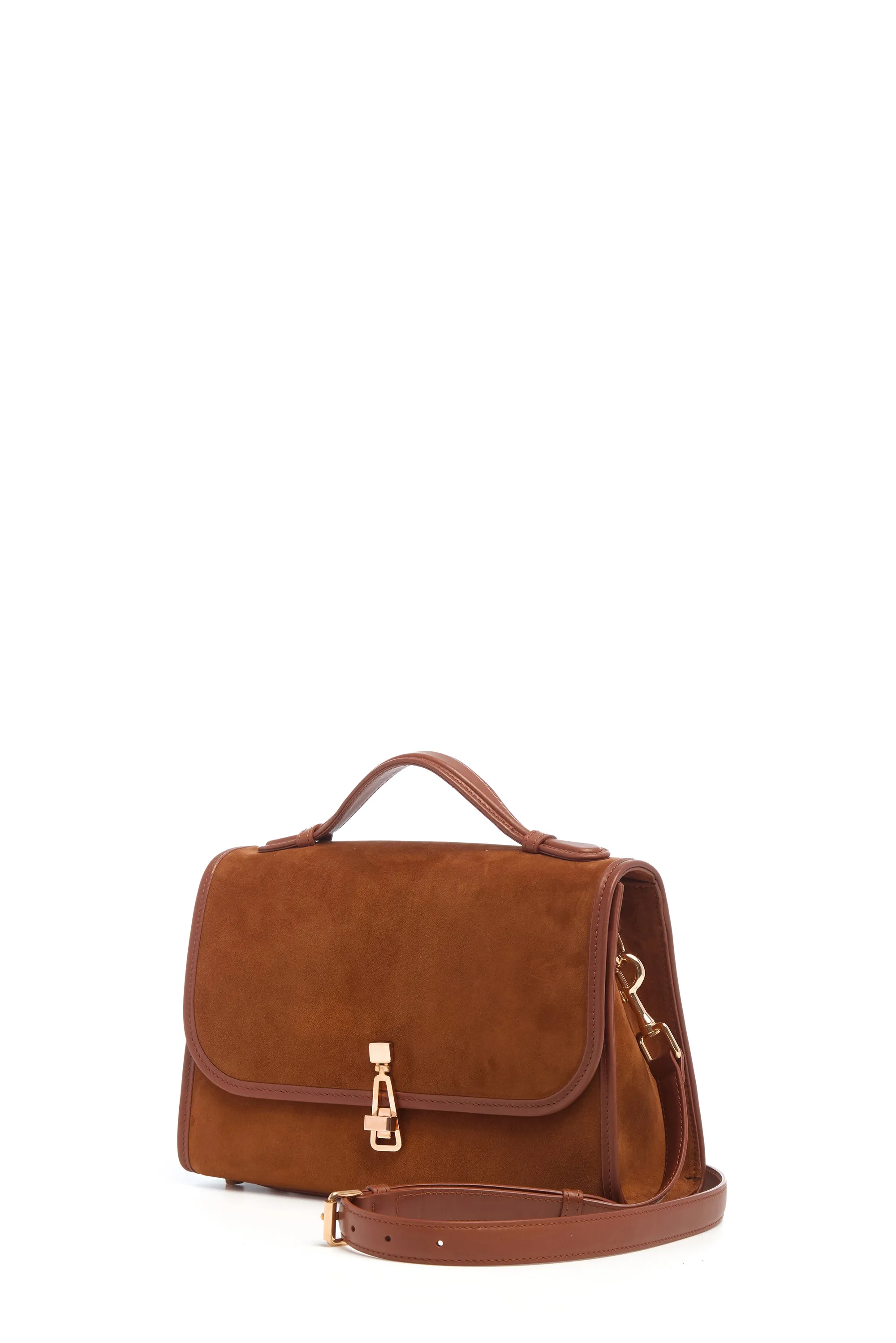 Medium Leonora Flap Bag in Cognac Suede sold by Gabriela Hearst product image thumbnail 2