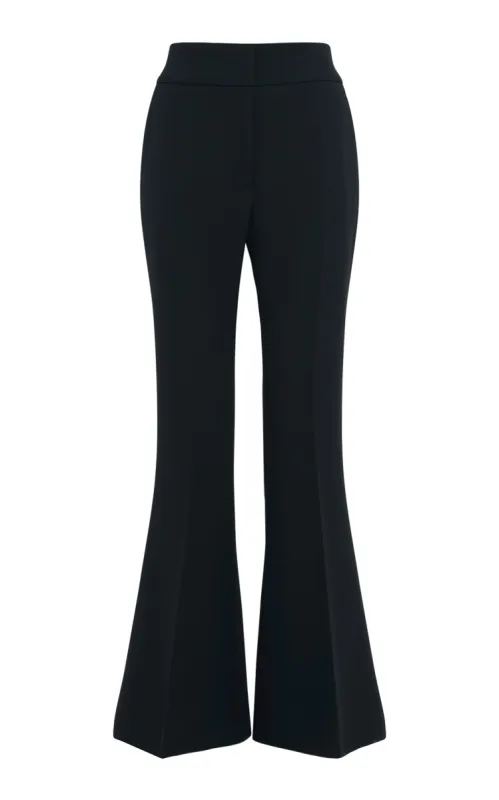 Marsh Flare Cropped Pant in Black Wool Crepe sold by Gabriela Hearst