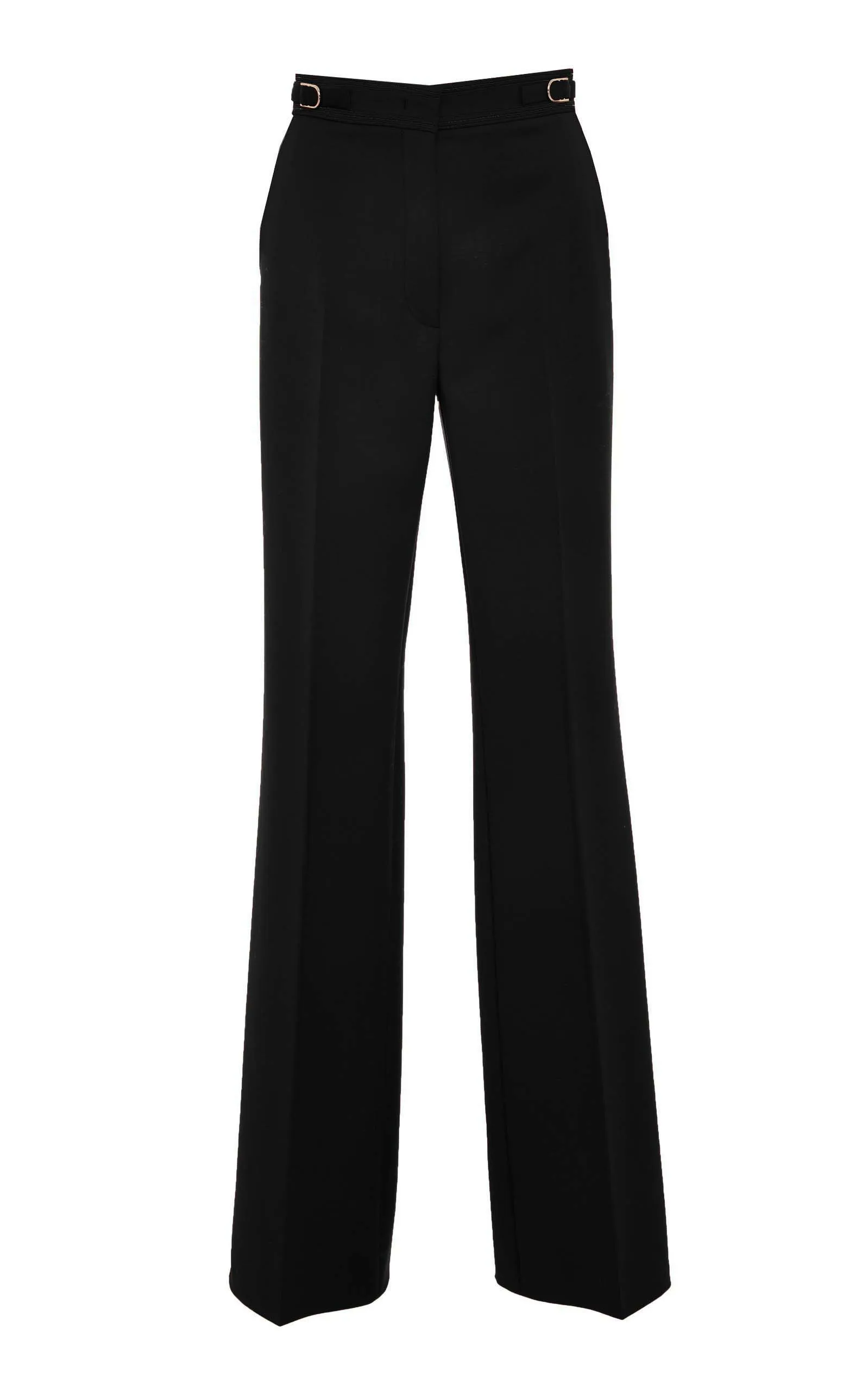 Vesta Flare Pant in Black Sportswear Wool sold by Gabriela Hearst