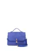 Medium Leonora Flap Bag in Cobalt Suede sold by Gabriela Hearst