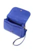 Medium Leonora Flap Bag in Cobalt Suede sold by Gabriela Hearst