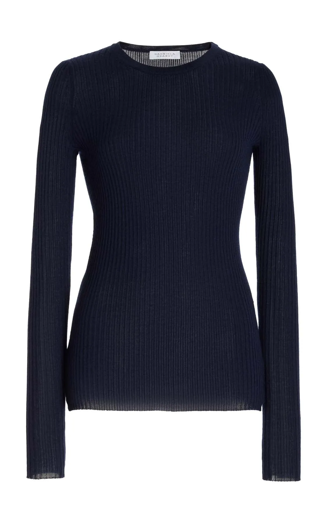 Browning Knit Sweater in Dark Navy Cashmere Silk sold by Gabriela Hearst
