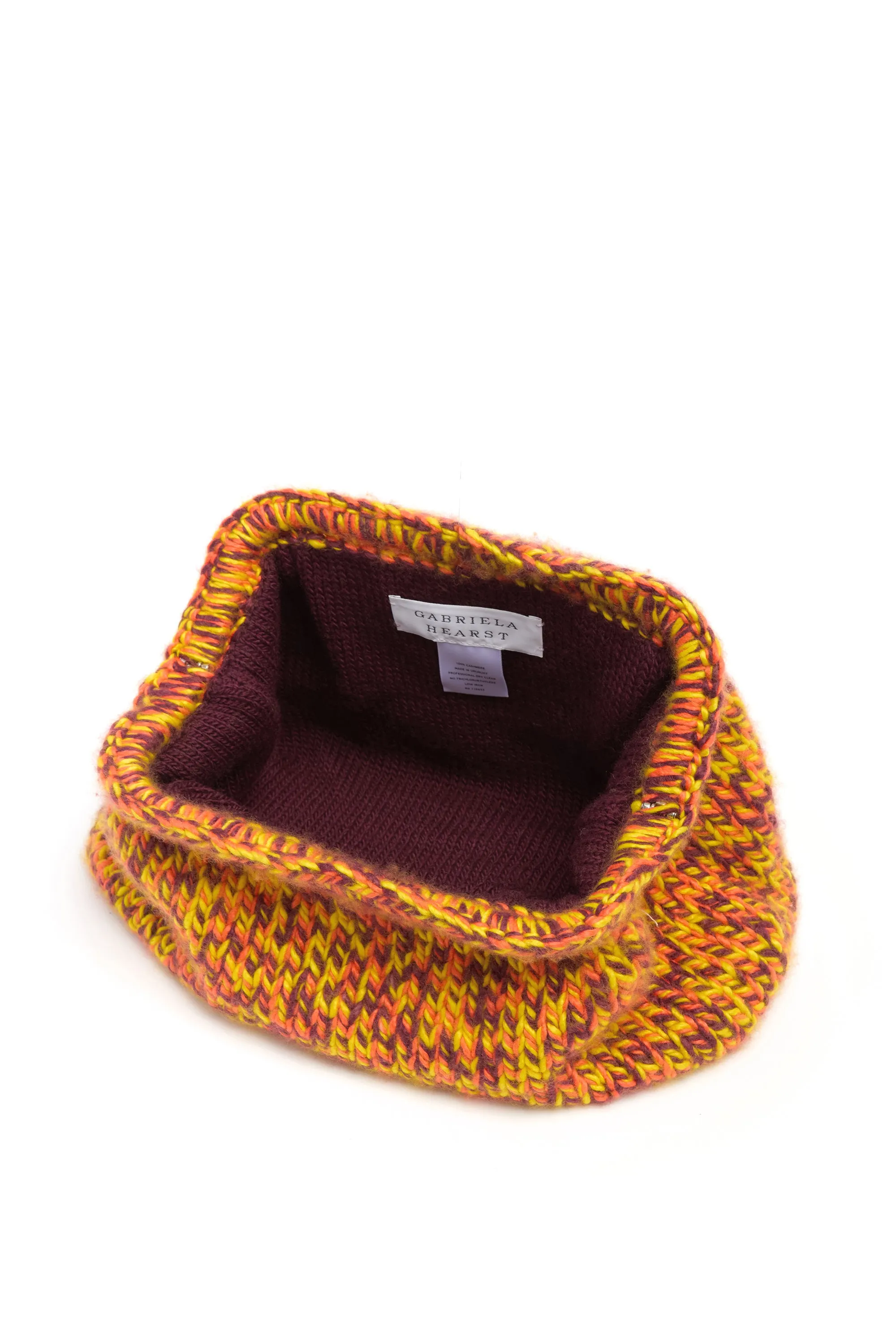 Mrina Knit Bag in Cadmium Yellow, Spice & Bordeaux Cashmere sold by Gabriela Hearst product image thumbnail 5