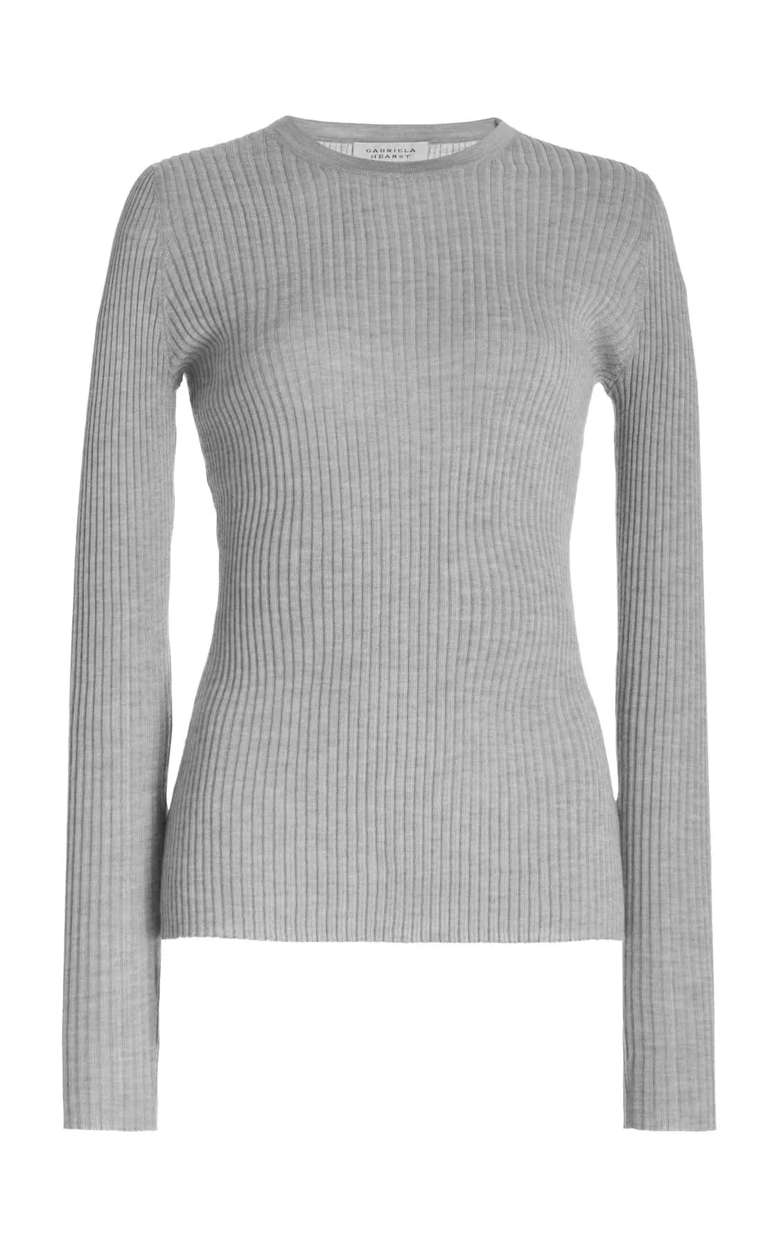 Browning Knit Sweater in Heather Grey Cashmere Silk sold by Gabriela Hearst