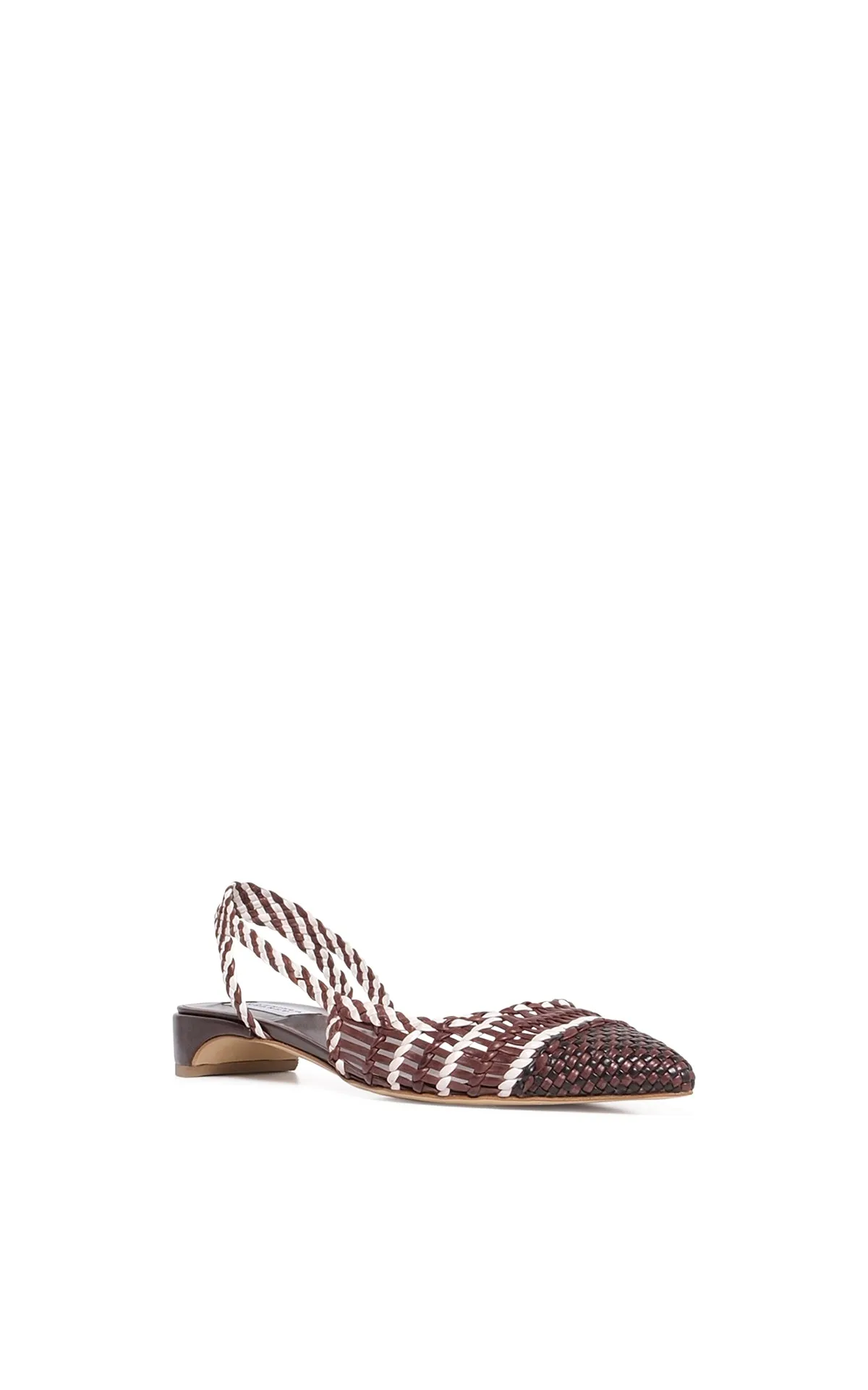 Perro Braided Slingback Shoe in Chocolate Multi Leather sold by Gabriela Hearst product image thumbnail 2