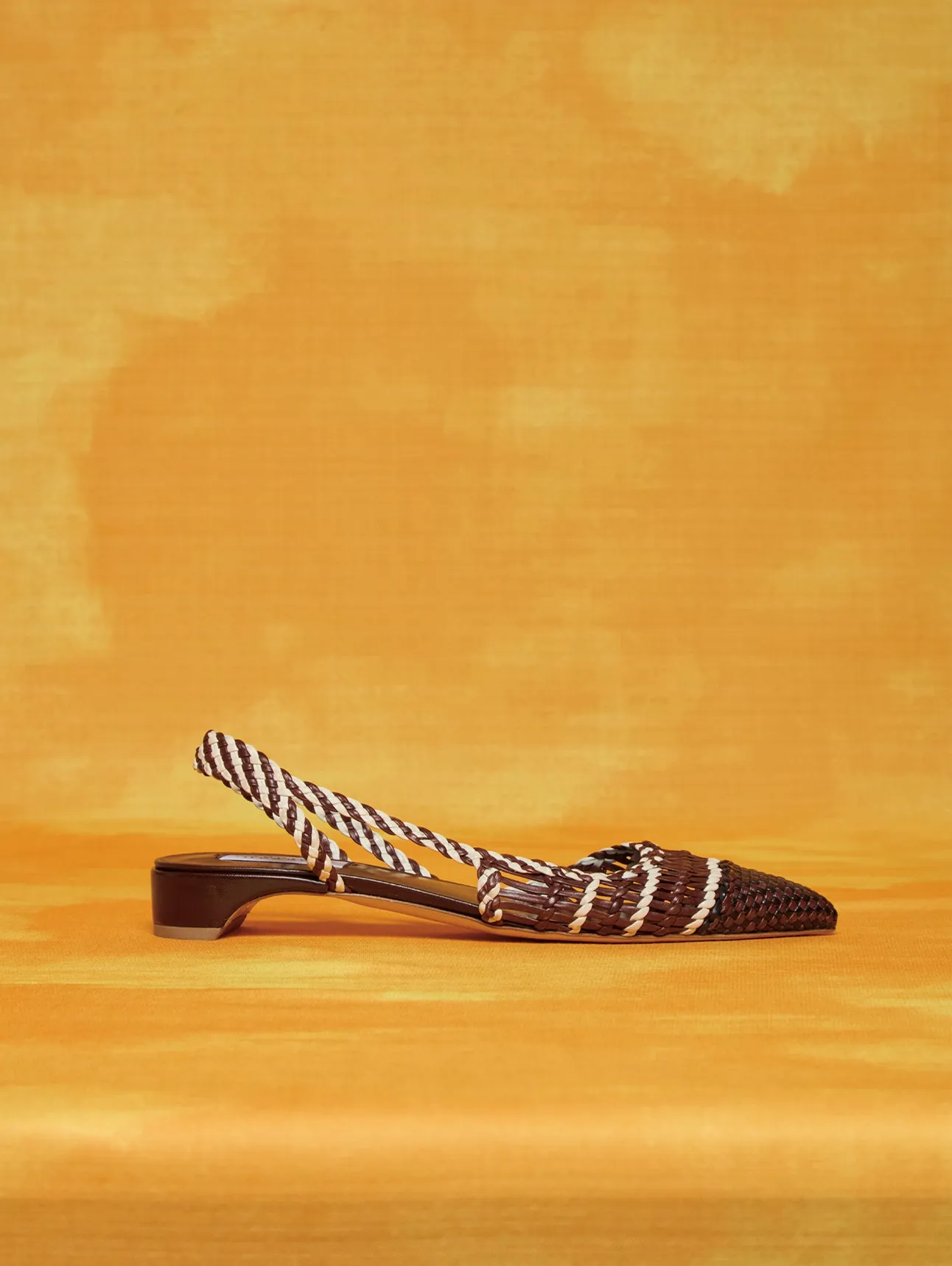 Perro Braided Slingback Shoe in Chocolate Multi Leather sold by Gabriela Hearst product image thumbnail 4
