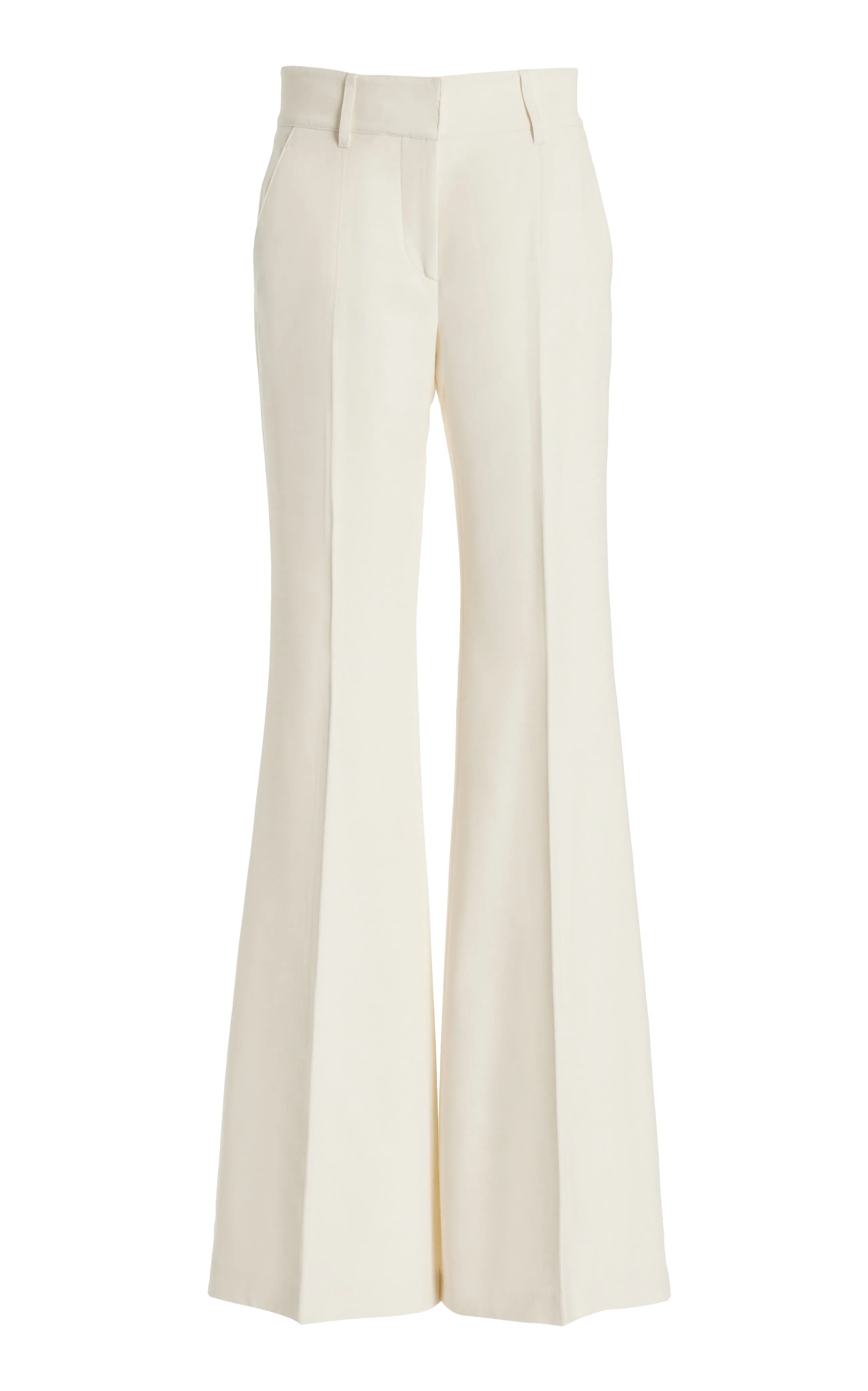 Rhein Flare Pant in Ivory Sportswear Wool sold by Gabriela Hearst