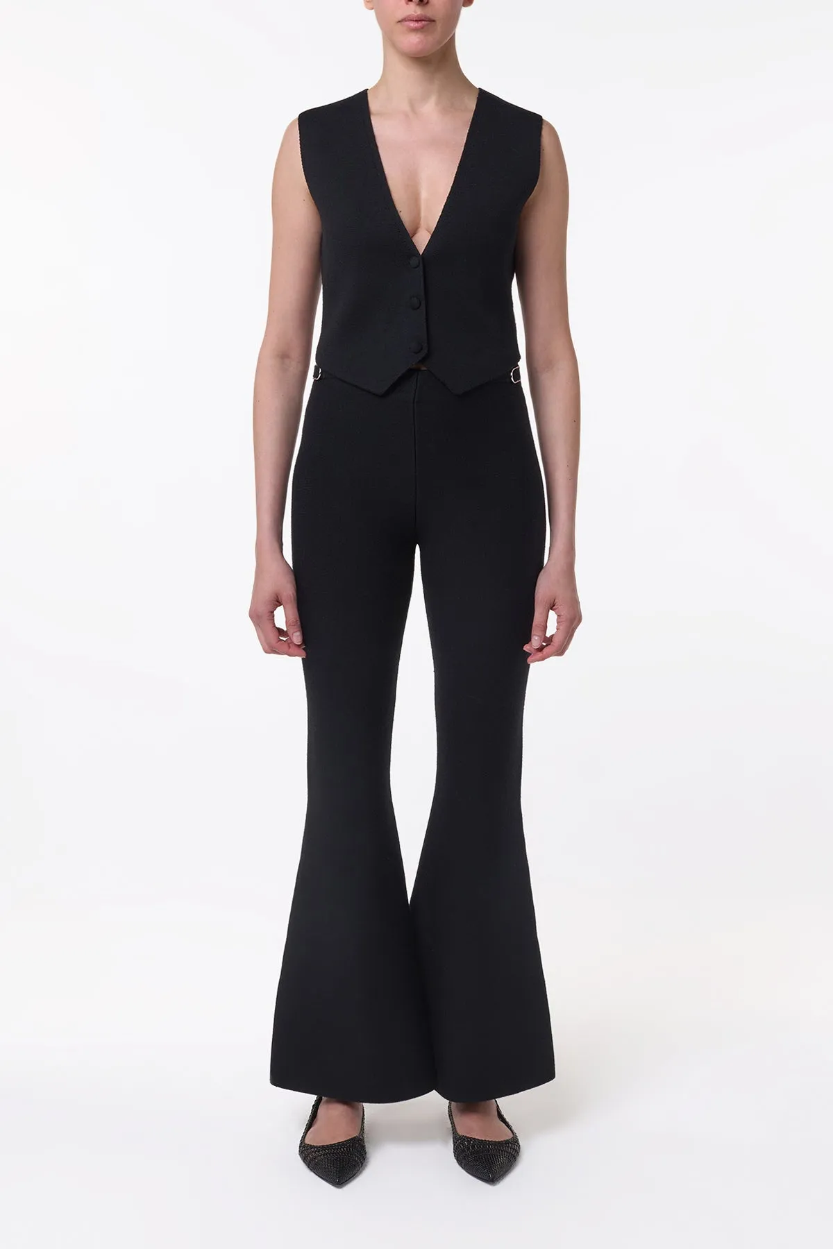 Styx Knit Vest in Black Merino Wool Cashmere sold by Gabriela Hearst product image thumbnail 2