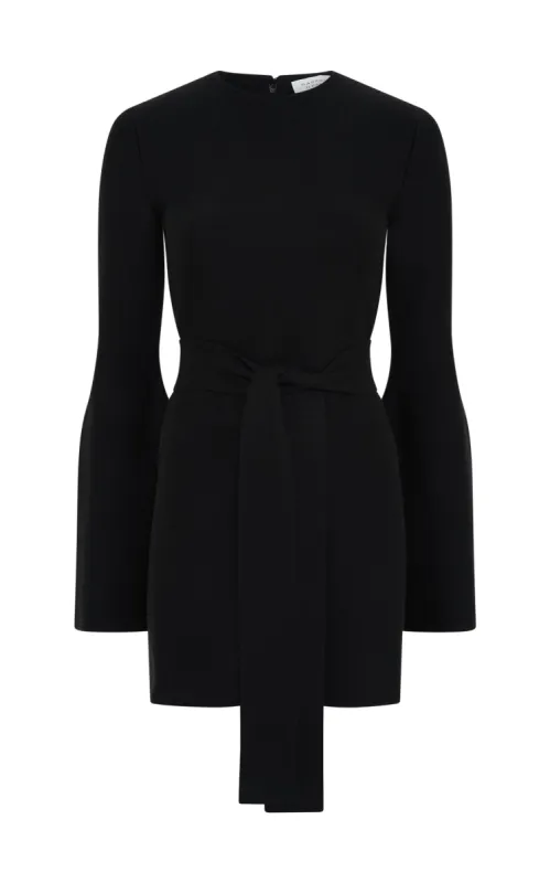 Tenas Knit Mini Dress in Black Merino Wool Cashmere sold by Gabriela Hearst