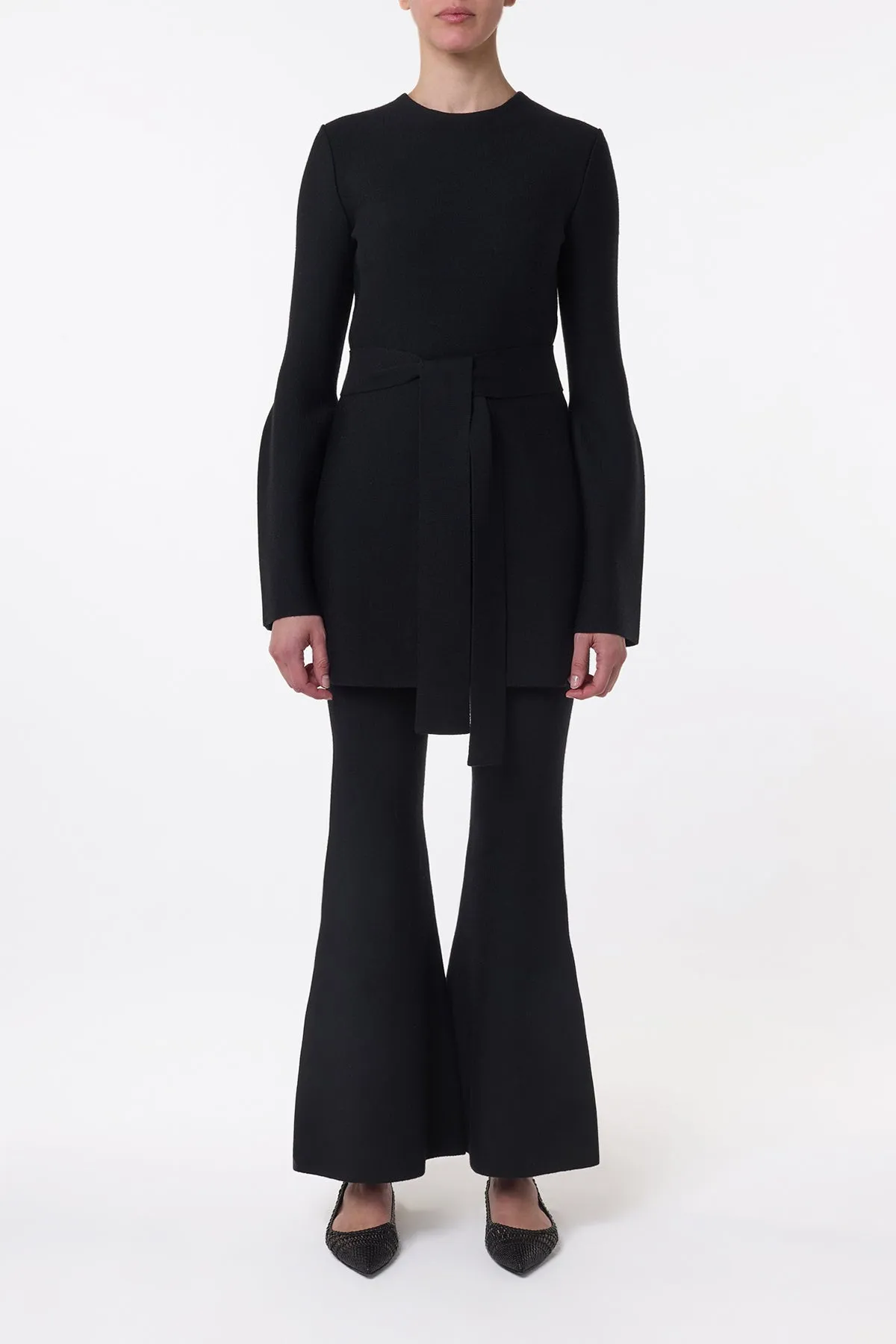 Tenas Knit Mini Dress in Black Merino Wool Cashmere sold by Gabriela Hearst product image thumbnail 3