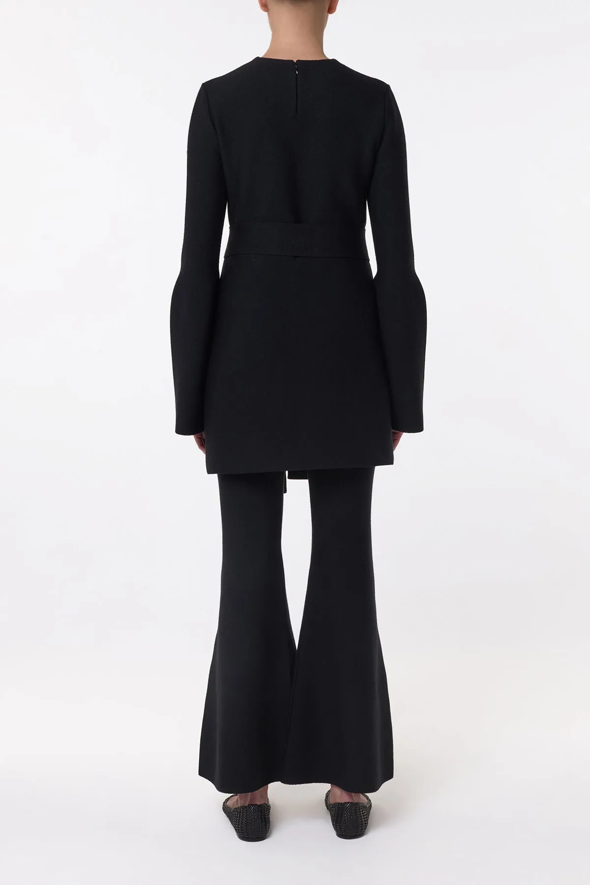 Tenas Knit Mini Dress in Black Merino Wool Cashmere sold by Gabriela Hearst product image thumbnail 5