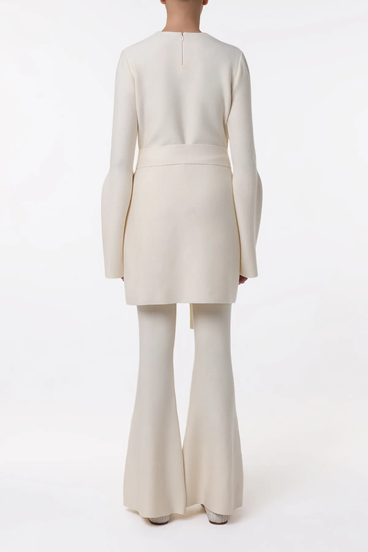 Tenas Knit Mini Dress in Ivory Merino Wool Cashmere sold by Gabriela Hearst product image thumbnail 5