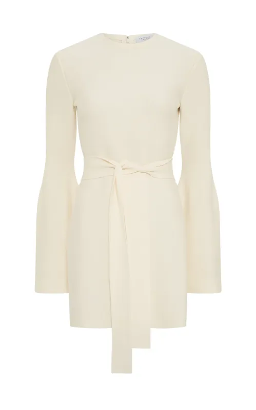 Tenas Knit Mini Dress in Ivory Merino Wool Cashmere sold by Gabriela Hearst