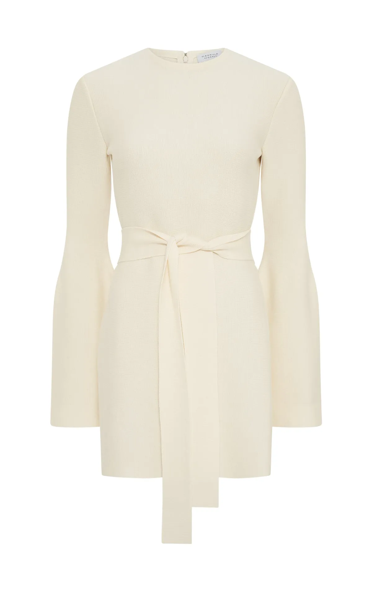 Tenas Knit Mini Dress in Ivory Merino Wool Cashmere sold by Gabriela Hearst