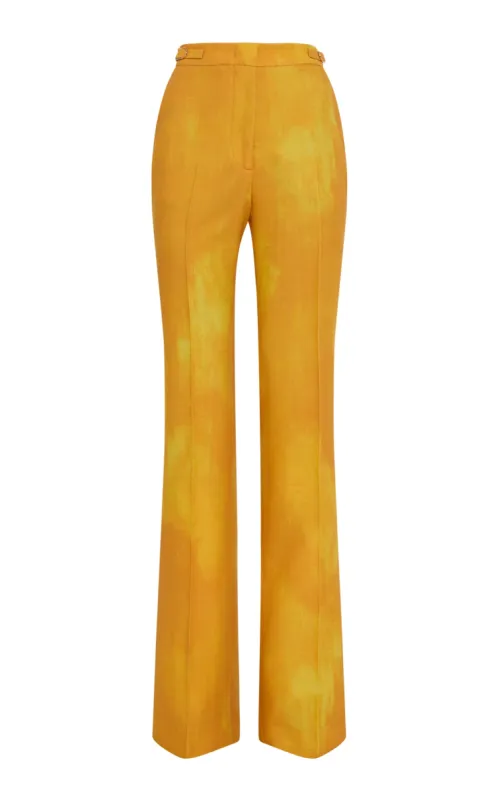 Vesta Flare Pant in Cadmium Yellow Virgin Wool made by Gabriela Hearst