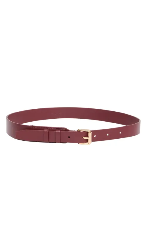 Nilmot Belt in Bordeaux Leather sold by Gabriela Hearst