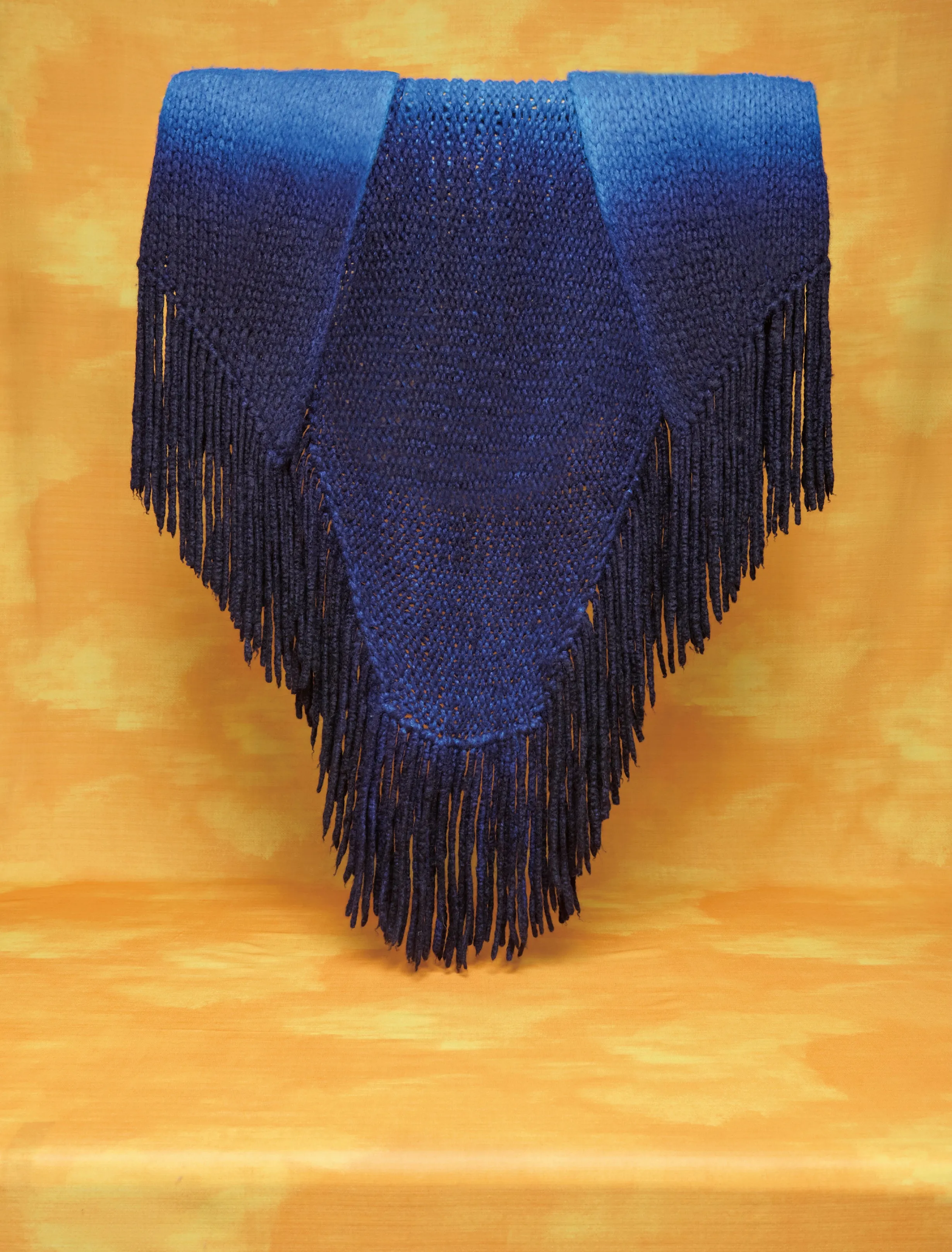 Lauren Knit Wrap in Dip Dye Sky Blue Welfat Cashmere sold by Gabriela Hearst product image thumbnail 2