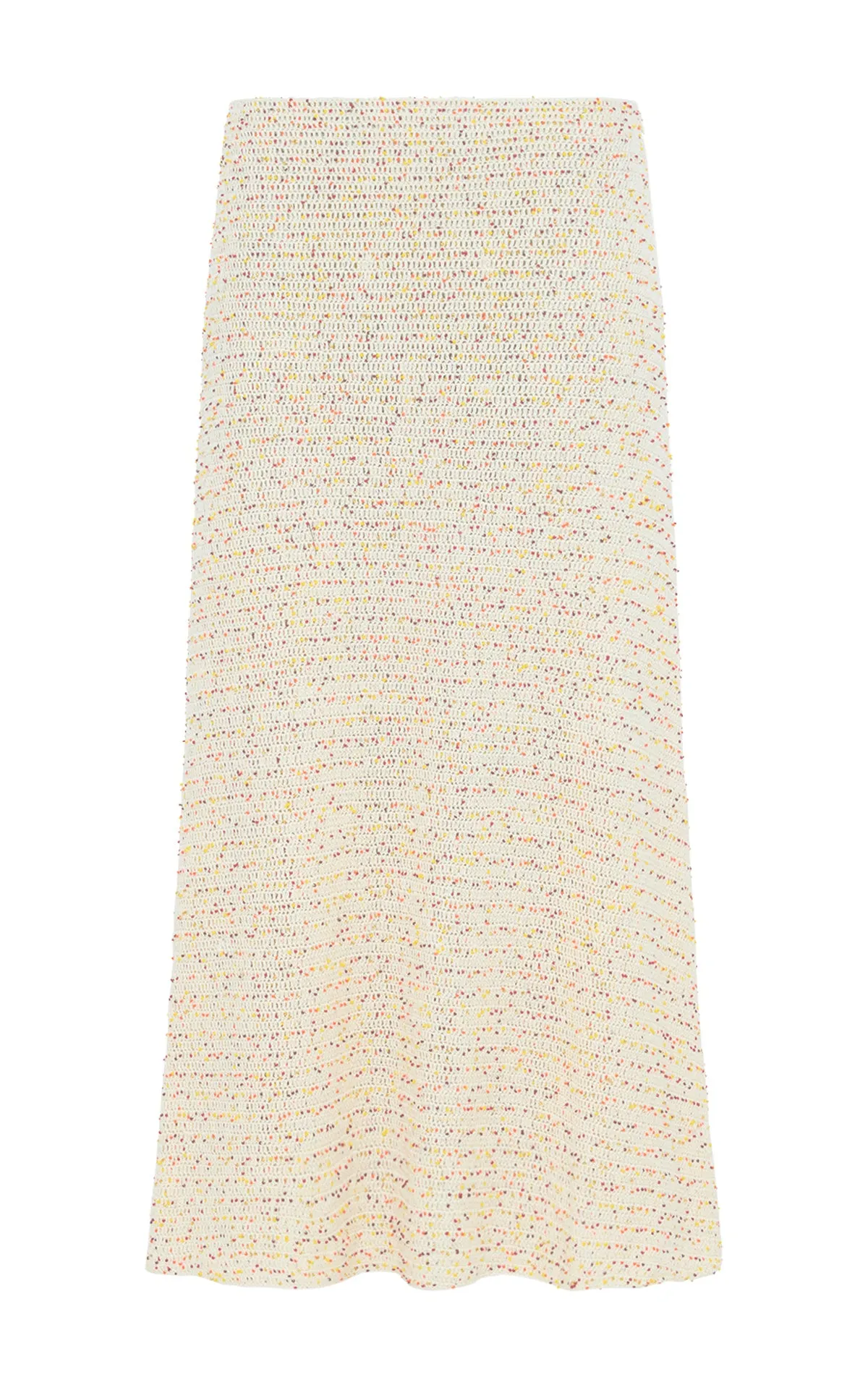 Pan Knit Maxi Skirt in Ivory Multi Beaded Cashmere sold by Gabriela Hearst
