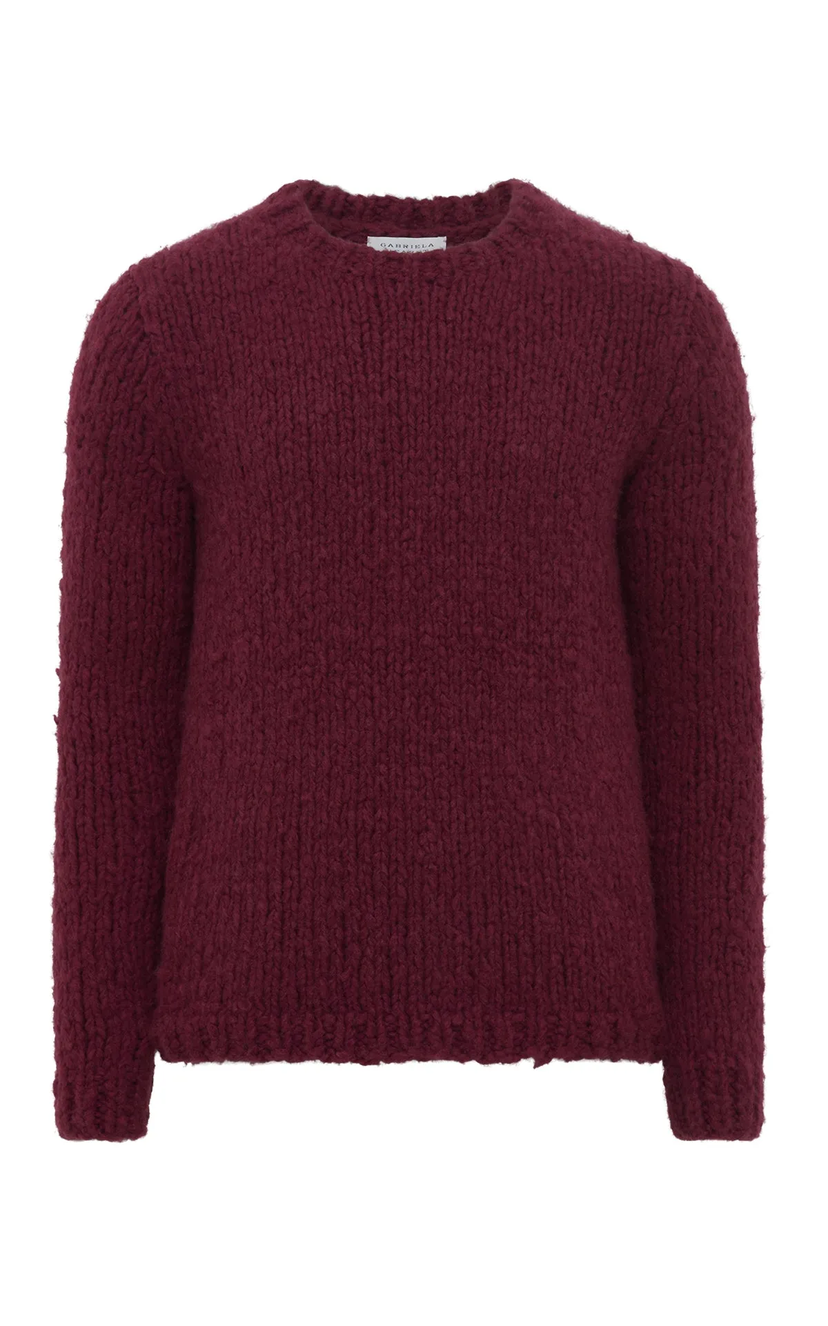 Lawrence Knit Sweater in Bordeaux Welfat Cashmere sold by Gabriela Hearst