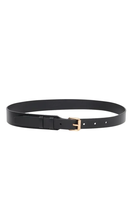 Nilmot Belt in Black Leather sold by Gabriela Hearst