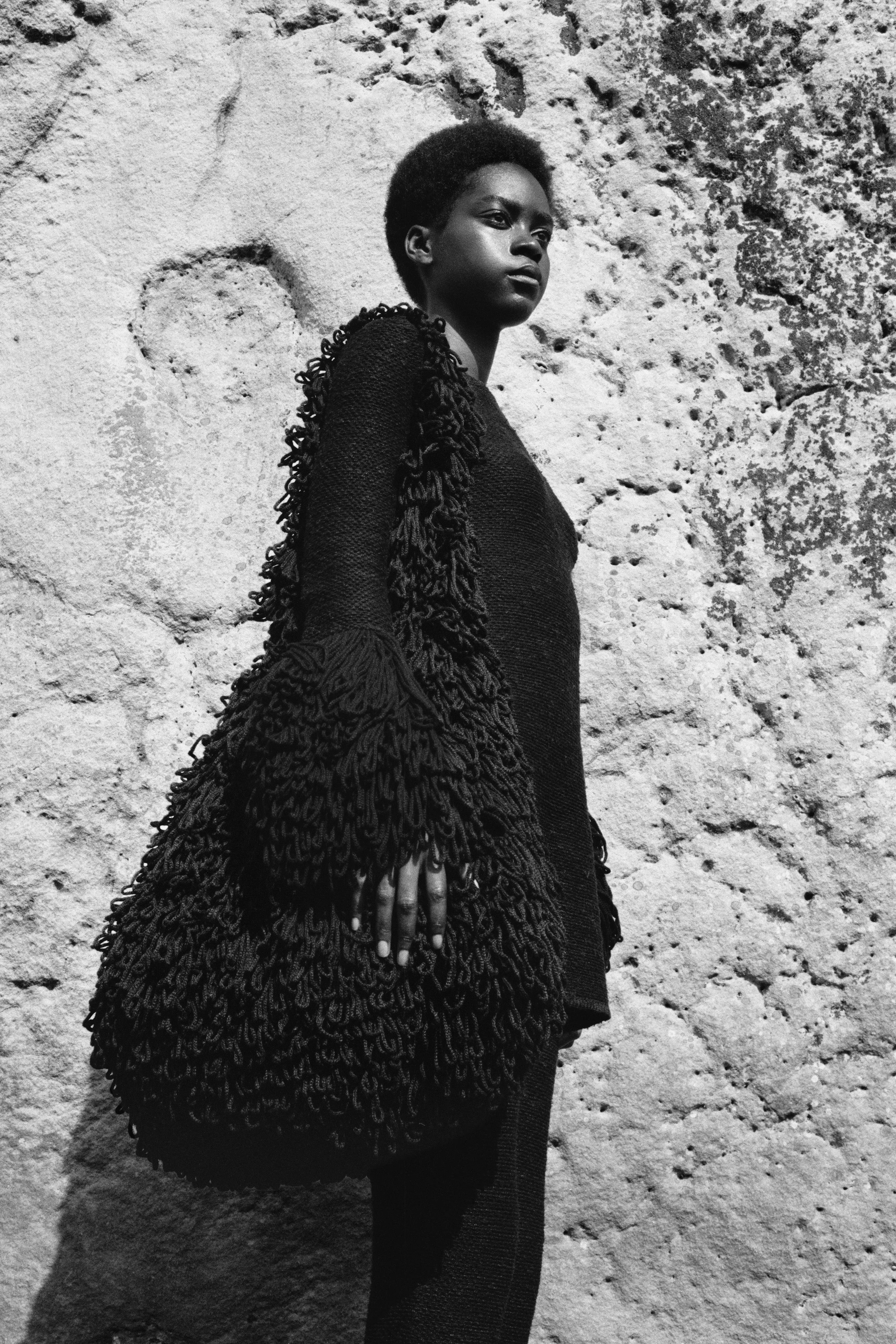 Liam Knit Mini Dress in Black Cashmere Silk sold by Gabriela Hearst product image thumbnail 2