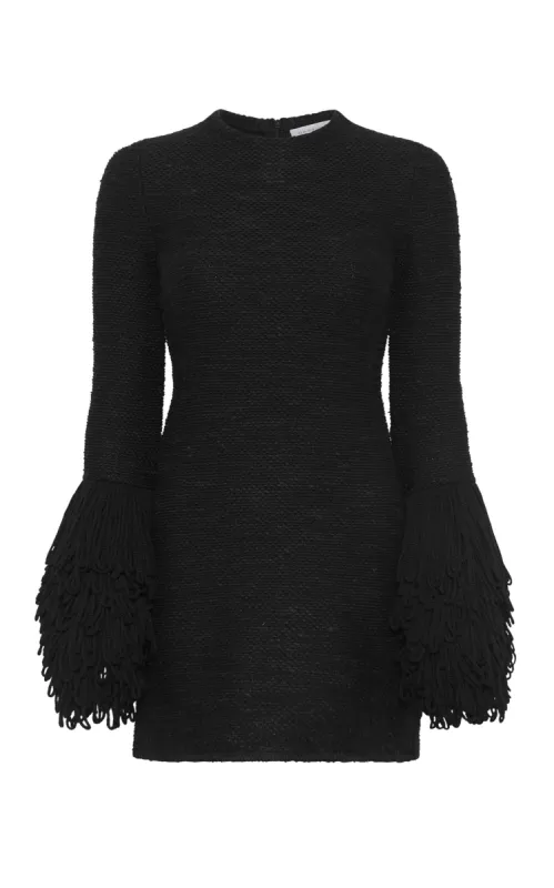 Liam Knit Mini Dress in Black Cashmere Silk sold by Gabriela Hearst
