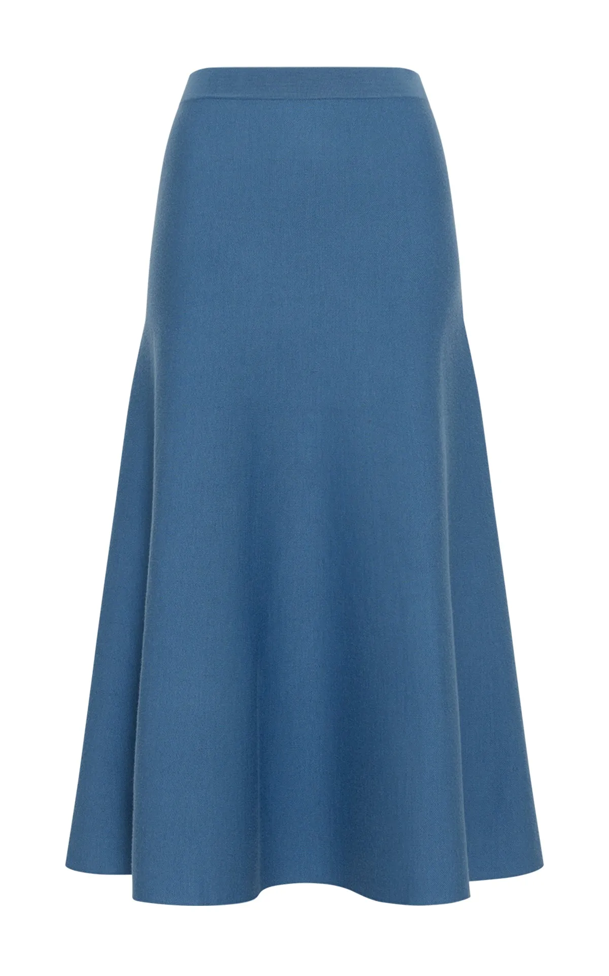 Freddie Knit Midi Skirt in Sky Merino Wool Cashmere sold by Gabriela Hearst